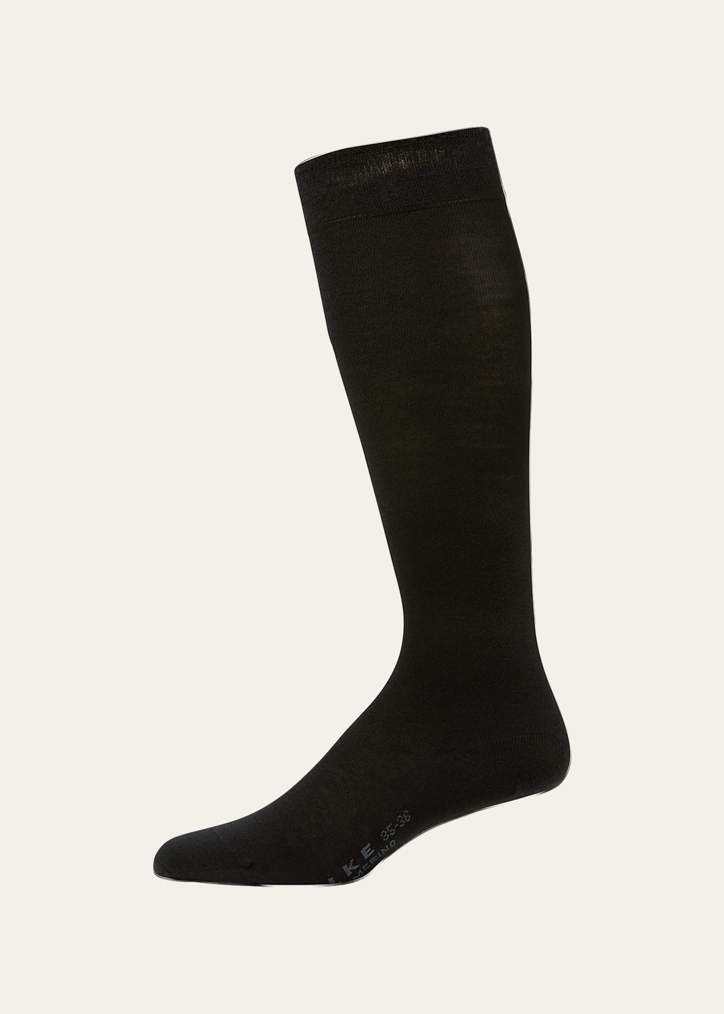 Falke Wool-blend Knee-high Socks In Black