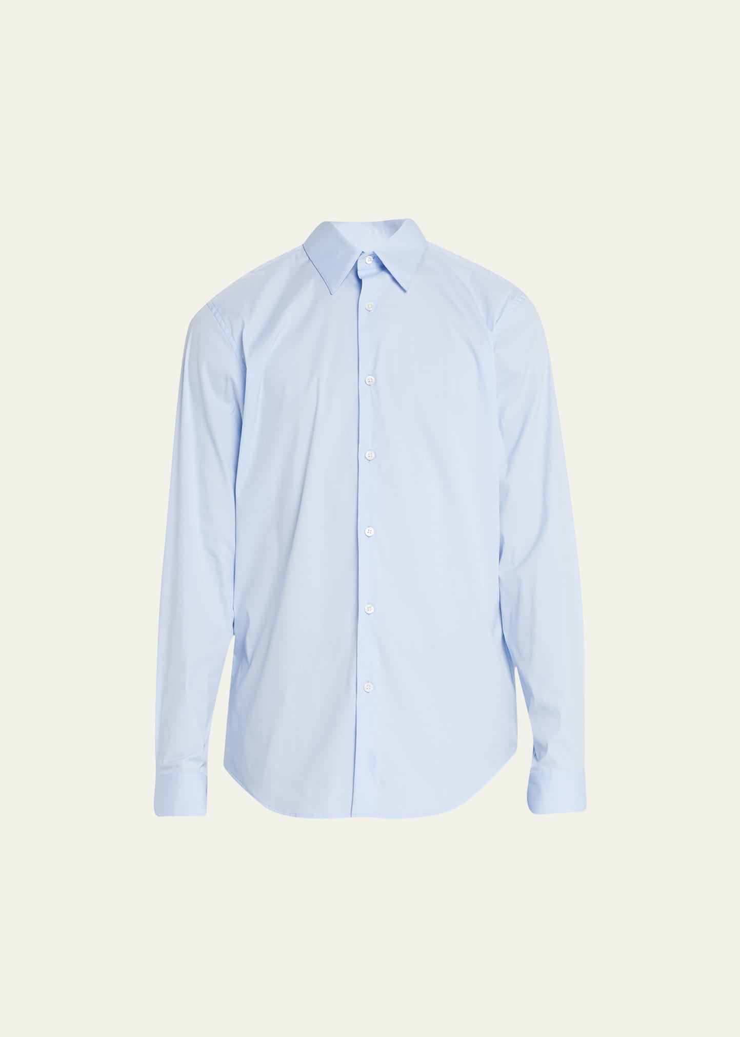 Theory Sylvain Exact Stripe Button Shirt In Olympic