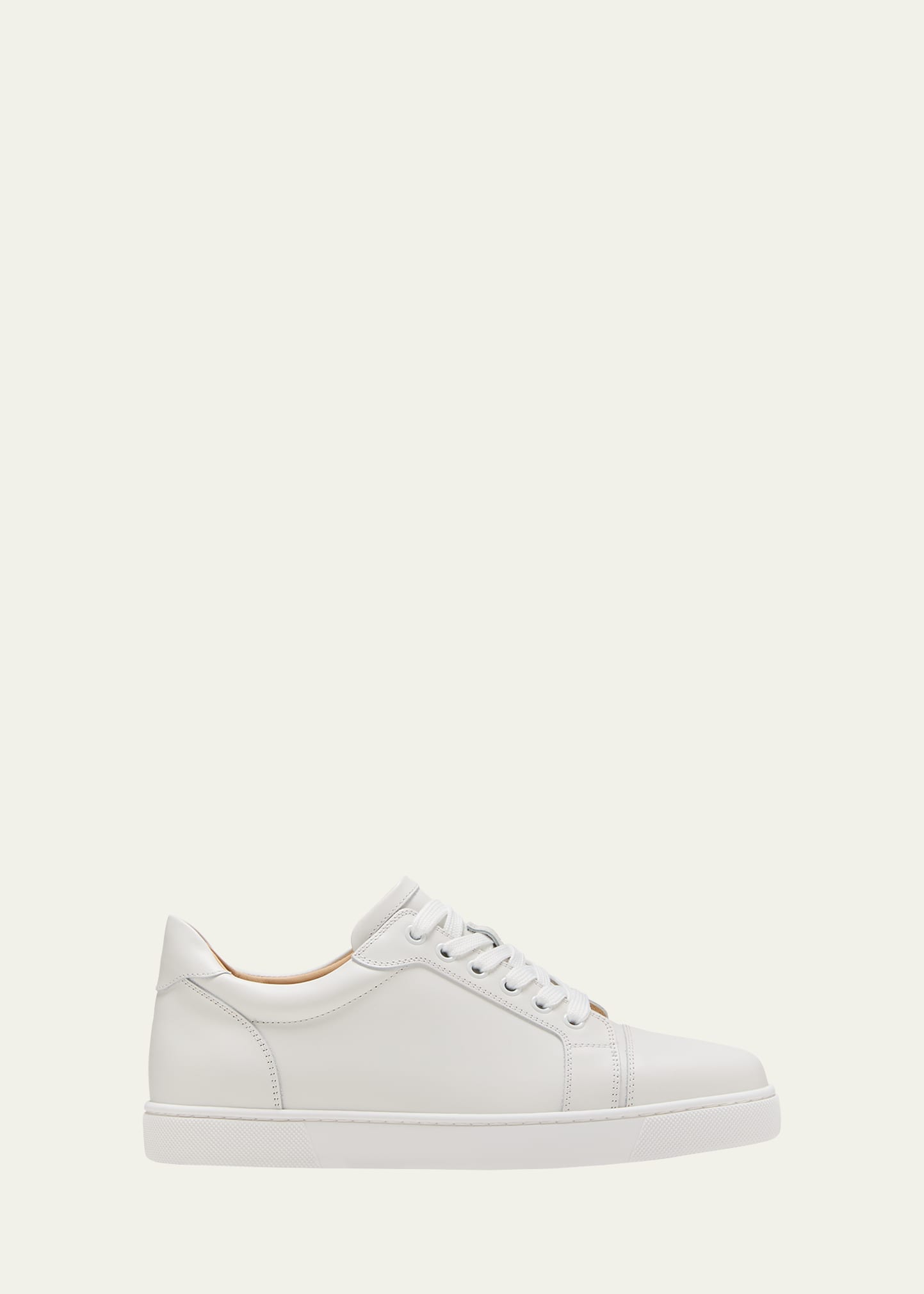 Christian Louboutin Vieira Platform Red Sole Sneakers In Bianco