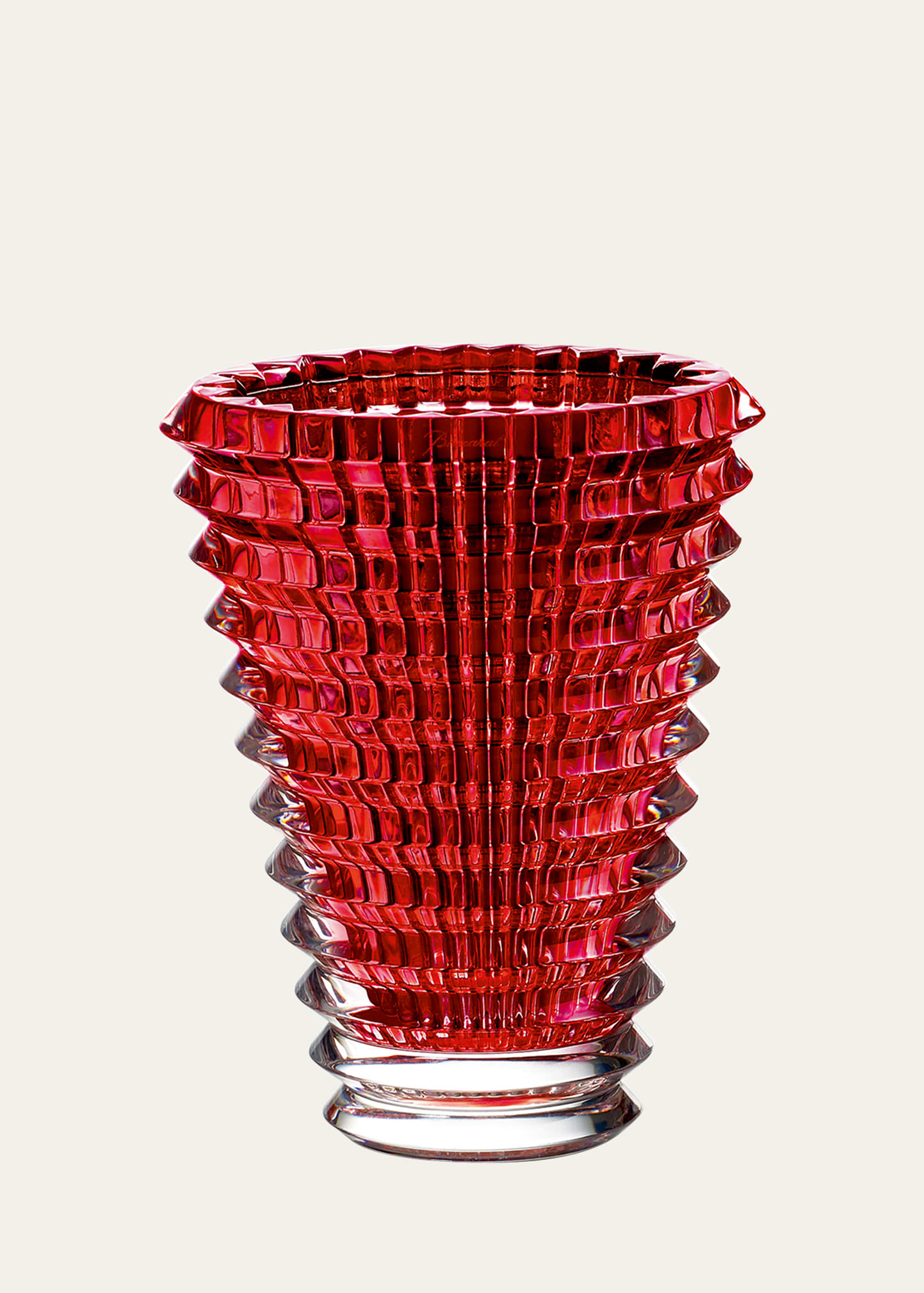 Baccarat Eye Small Red Vase