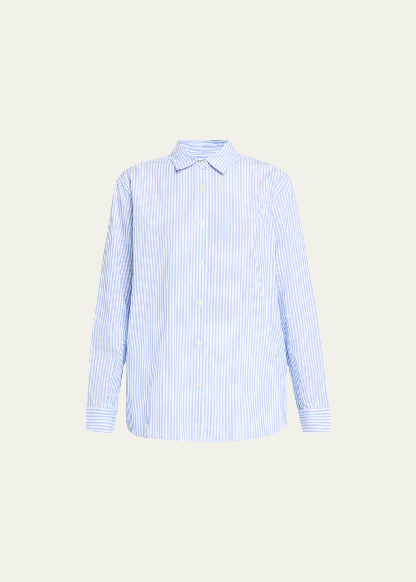 The Hutton Button-Front Oversized Oxford Shirt
