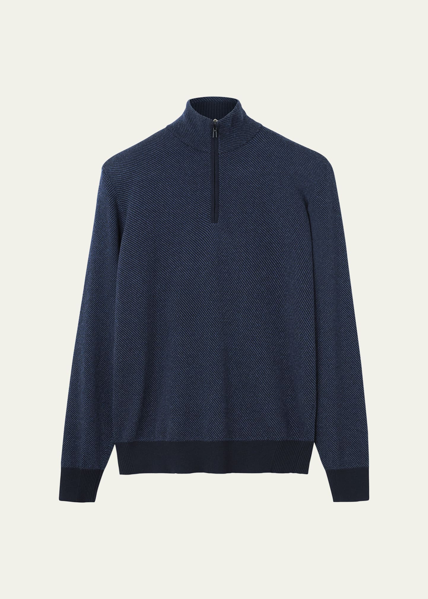 Loro Piana Men's Roadster 1/4-zip Cashmere Sweater In Navy