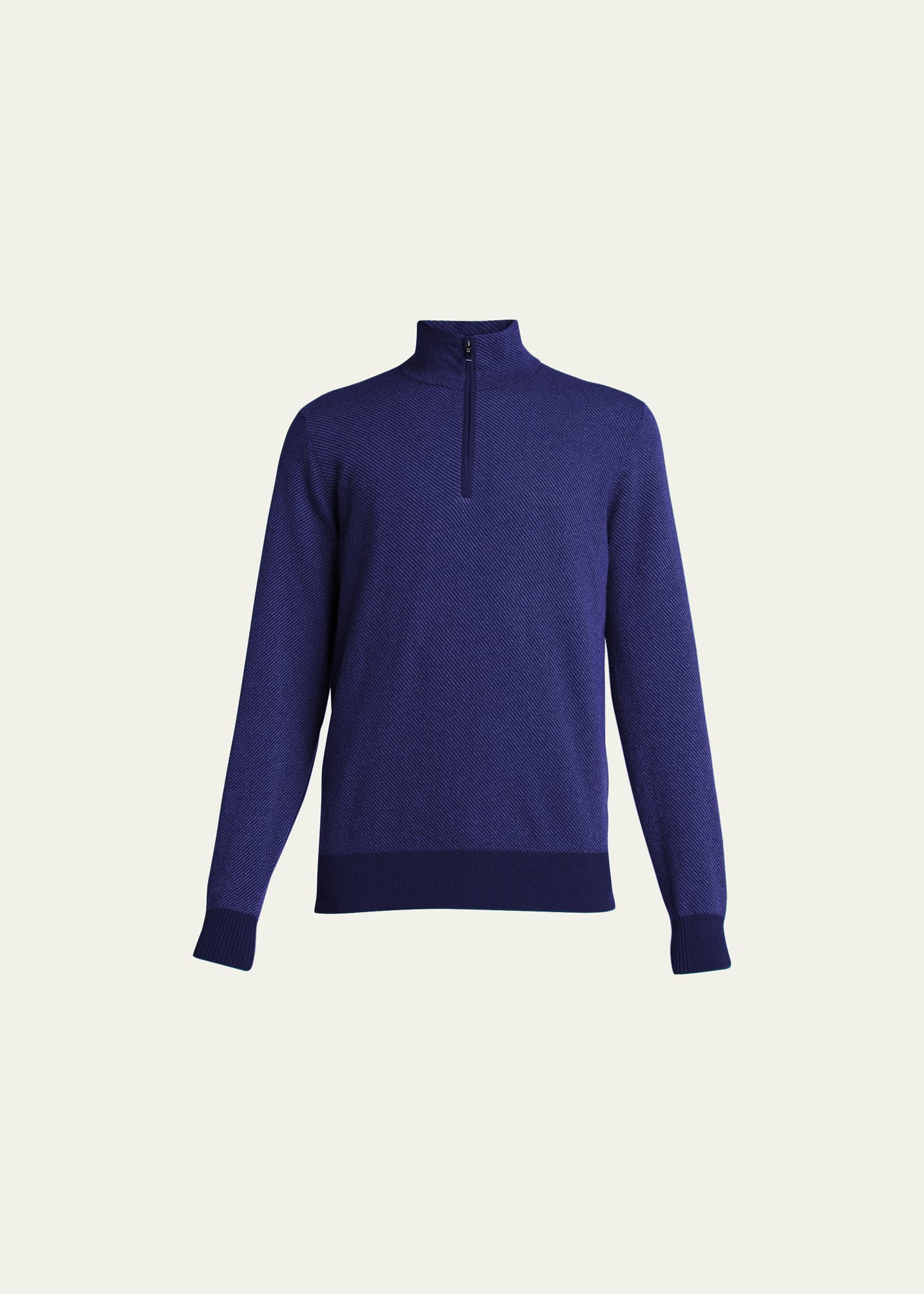Shop Loro Piana Men's Roadster 1/4-zip Cashmere Sweater In J1gj Aouliblue Jc