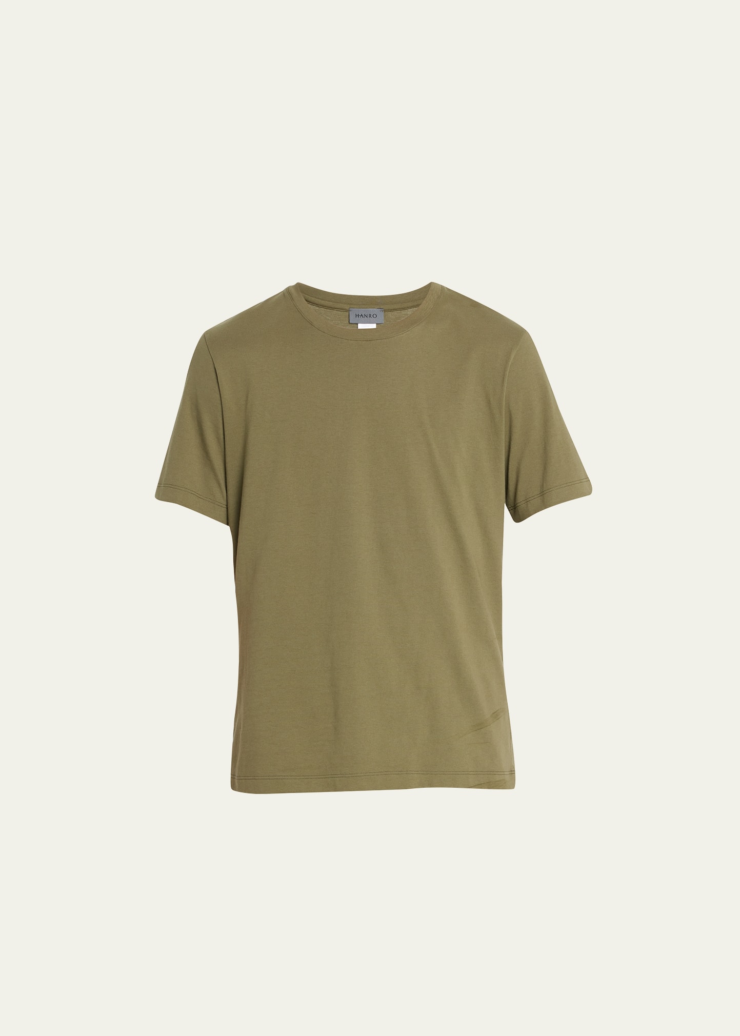Hanro Living Crewneck Short Sleeve Tee In Moss