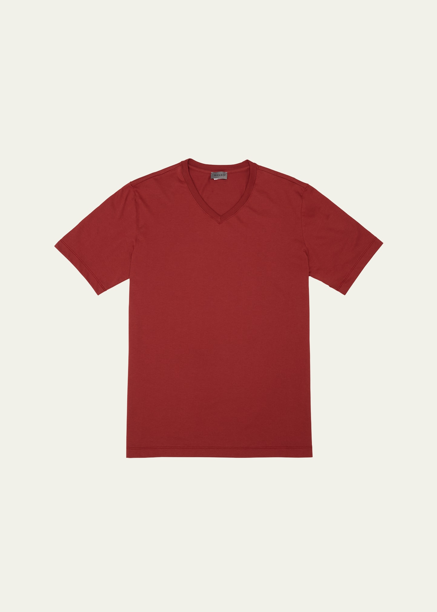 Shop Hanro Men's Living V-neck Shirt In Russet Brown