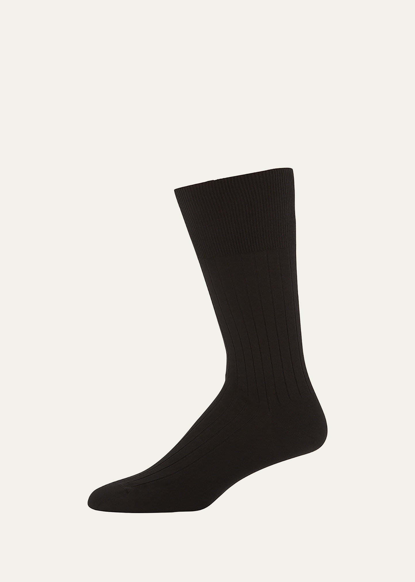 Marcoliani Rib-knit Cotton Socks In Black