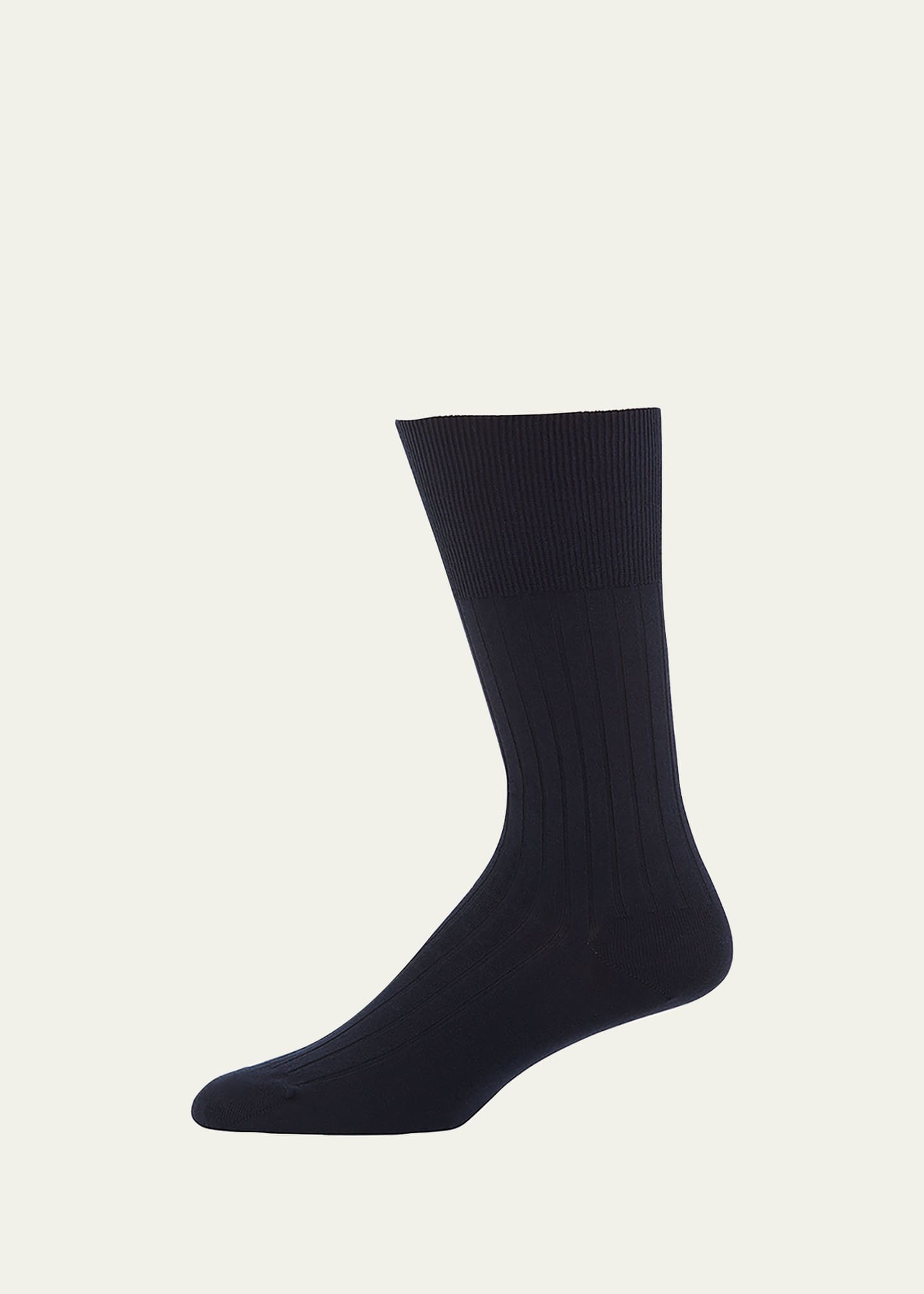 Shop Marcoliani Rib-knit Cotton Socks In Navy