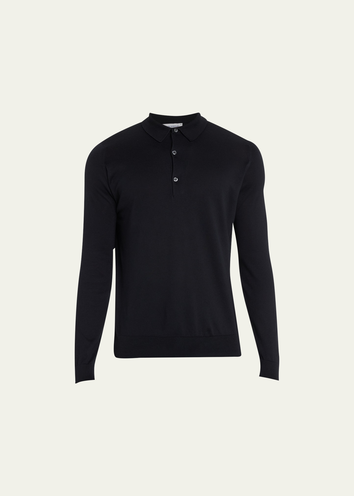 John Smedley Men's Bradwell Standard-fit Polo Shirt In Black