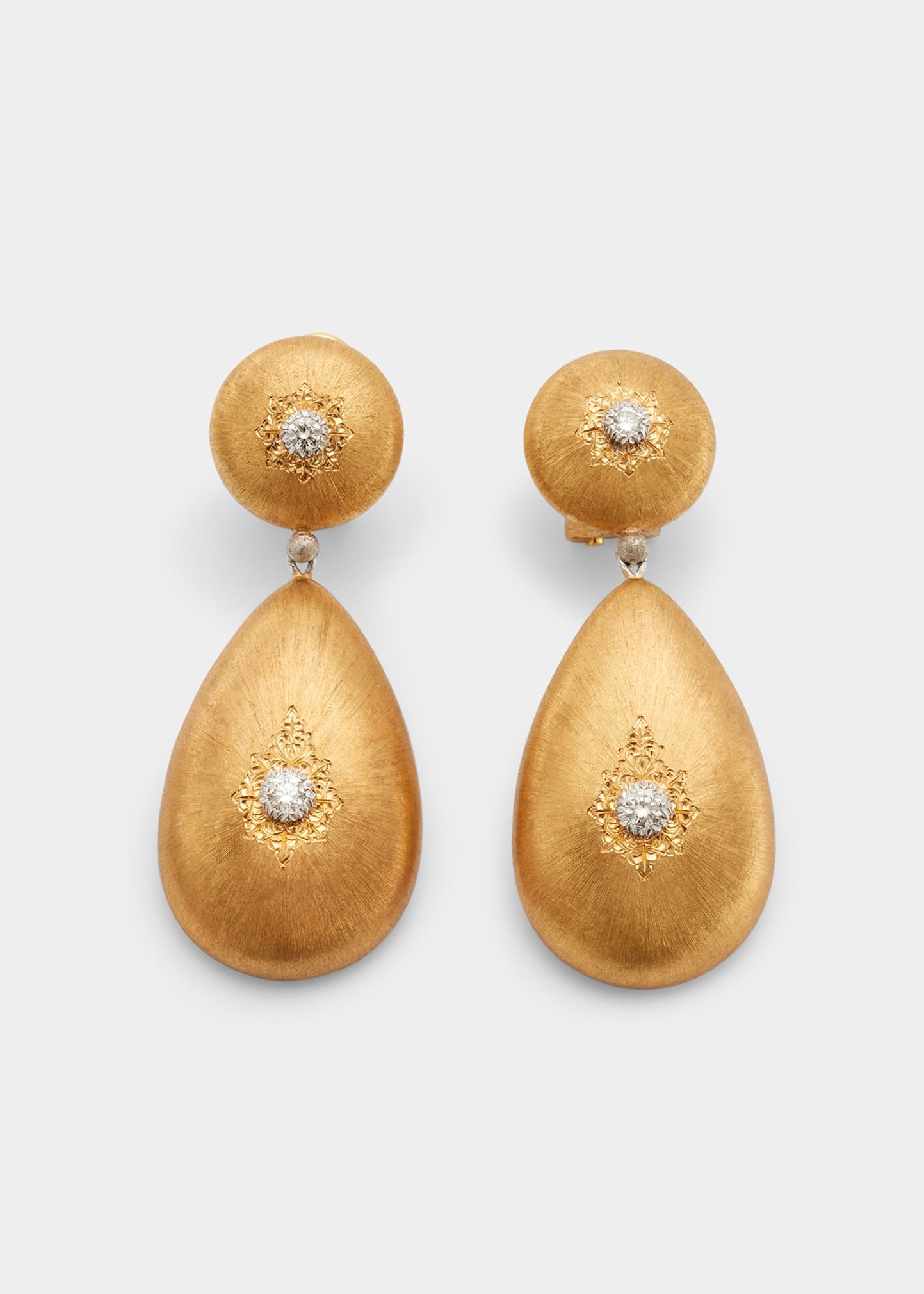 Macri Classica Yellow/White Gold Pendant Earrings
