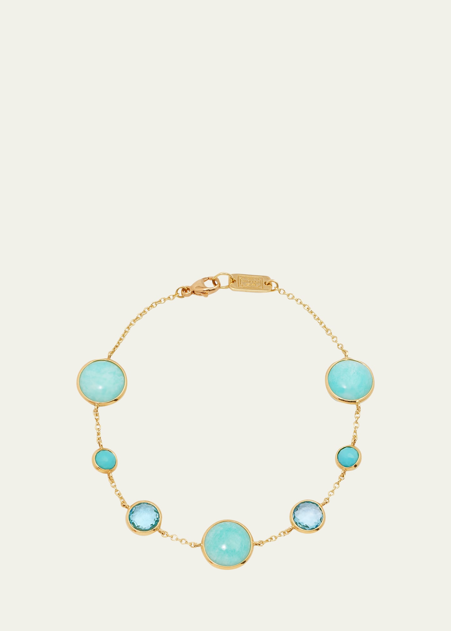 Ippolita 7-stone Link Bracelet In 18k Gold In Waterfall