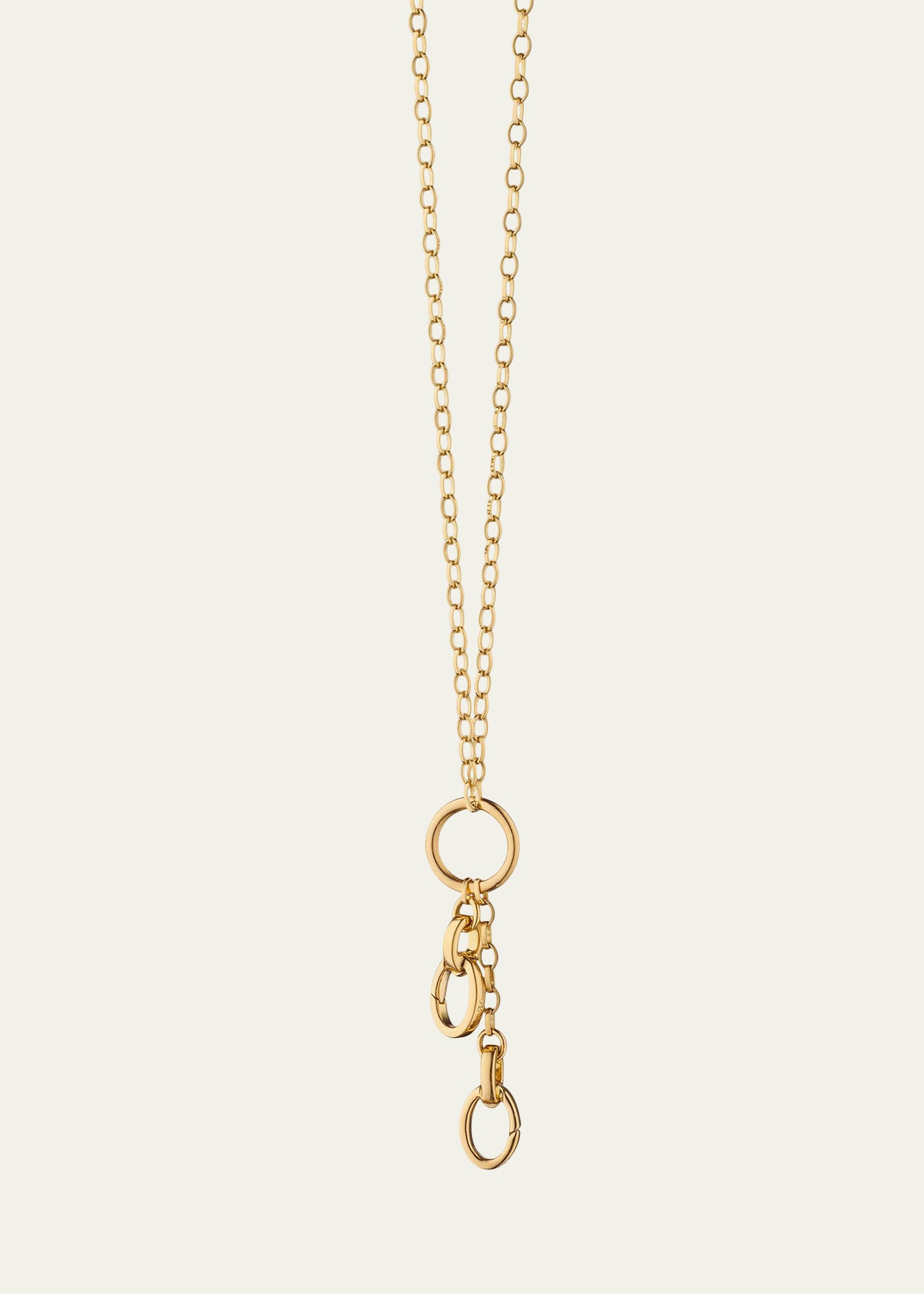 18K Gold Belcher Chain Necklace with 3 Enhancers