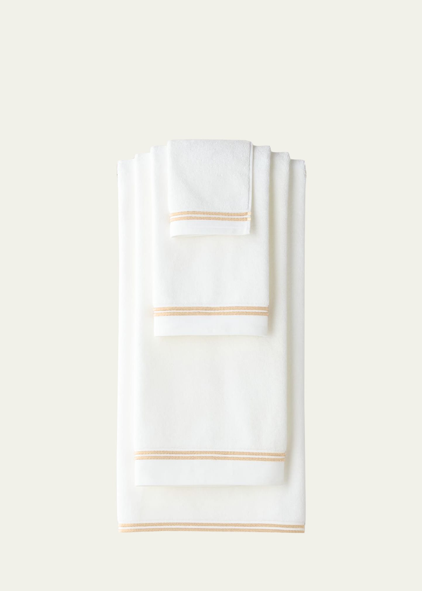 Sferra Resort Wash Cloth In White/almond
