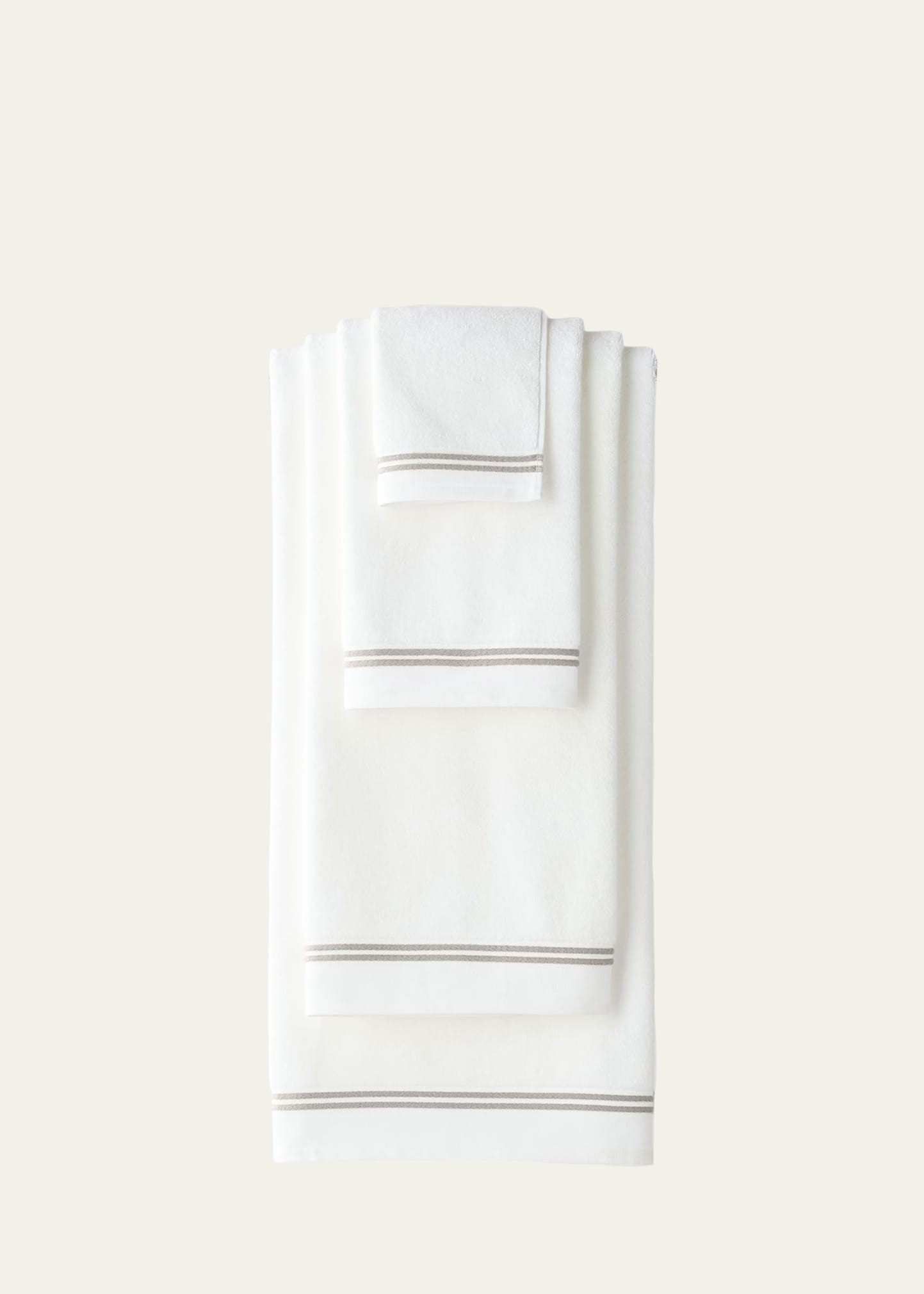 Sferra Resort Wash Cloth In White/iron