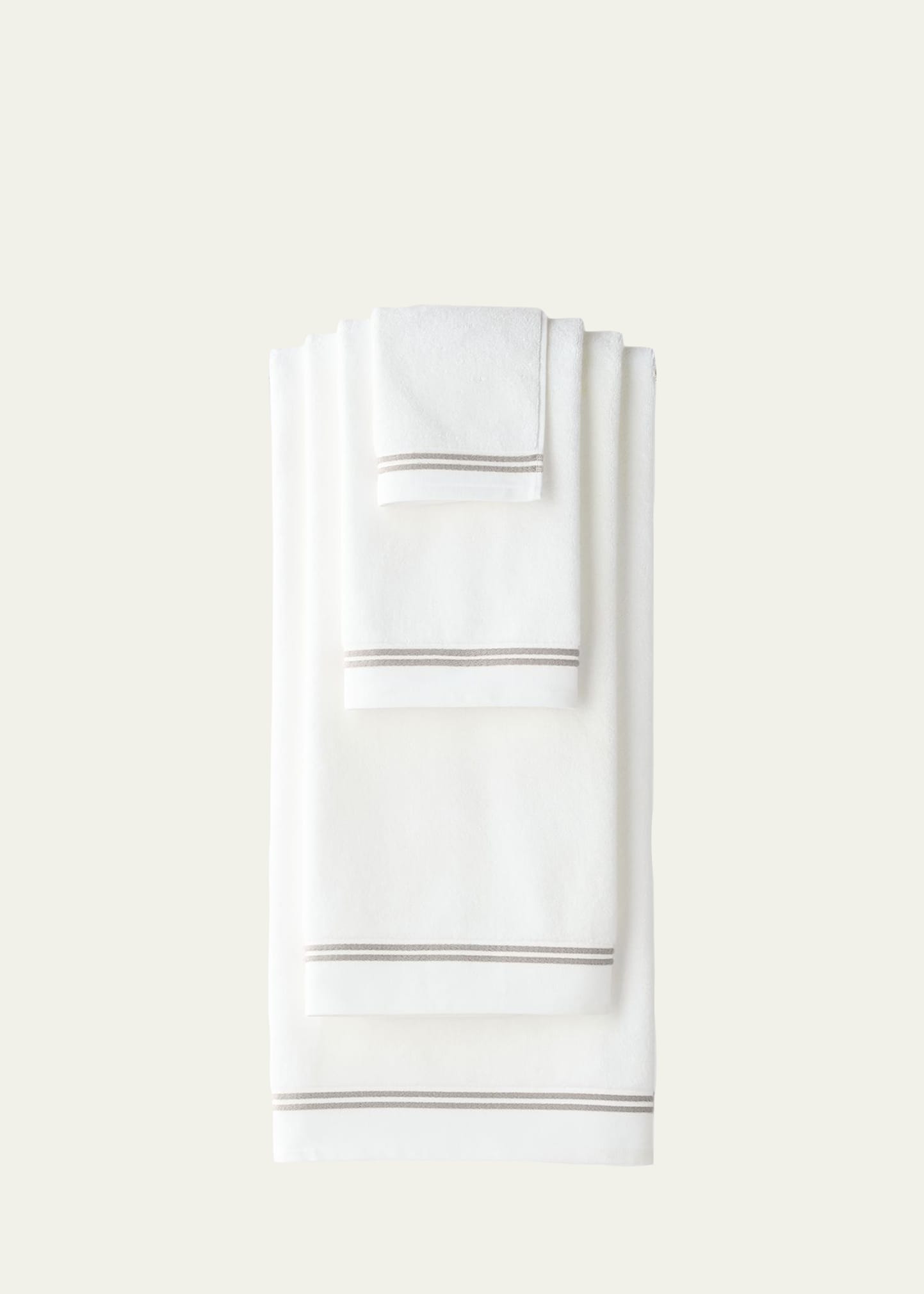 Sferra Resort Hand Towel In White/iron