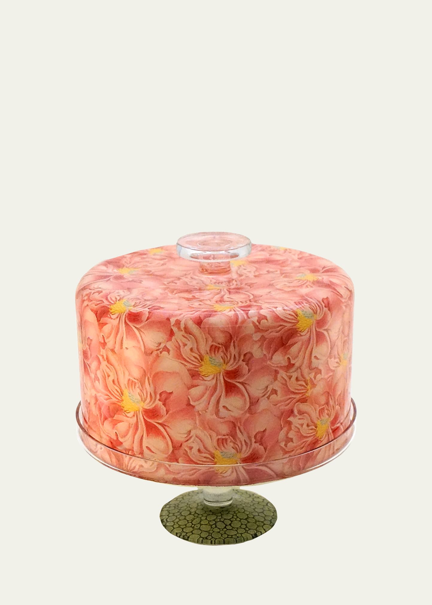 German Rose Lidded Cake Pedestal