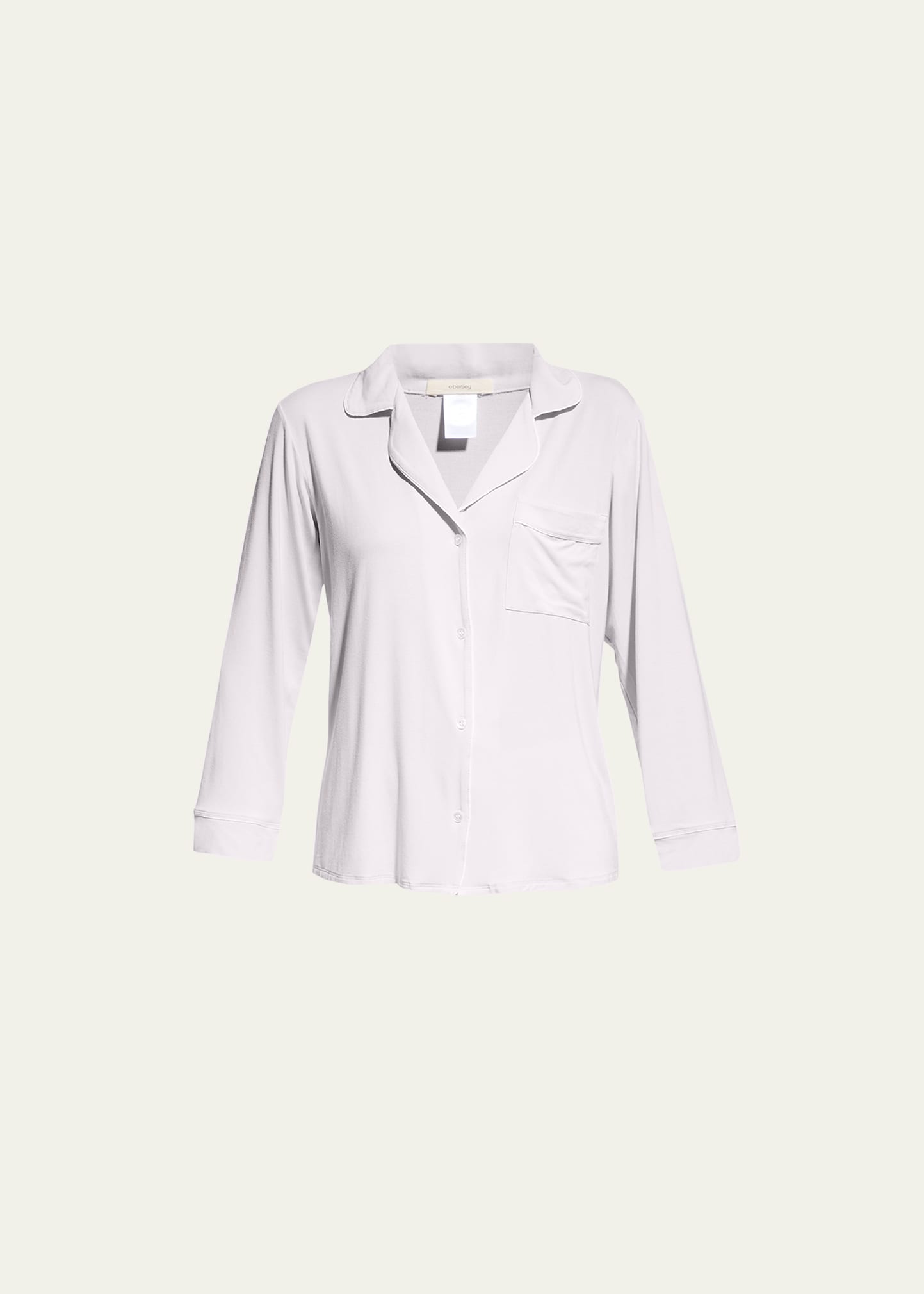 Eberjey Gisele Long Piped Pyjama Set In Grey