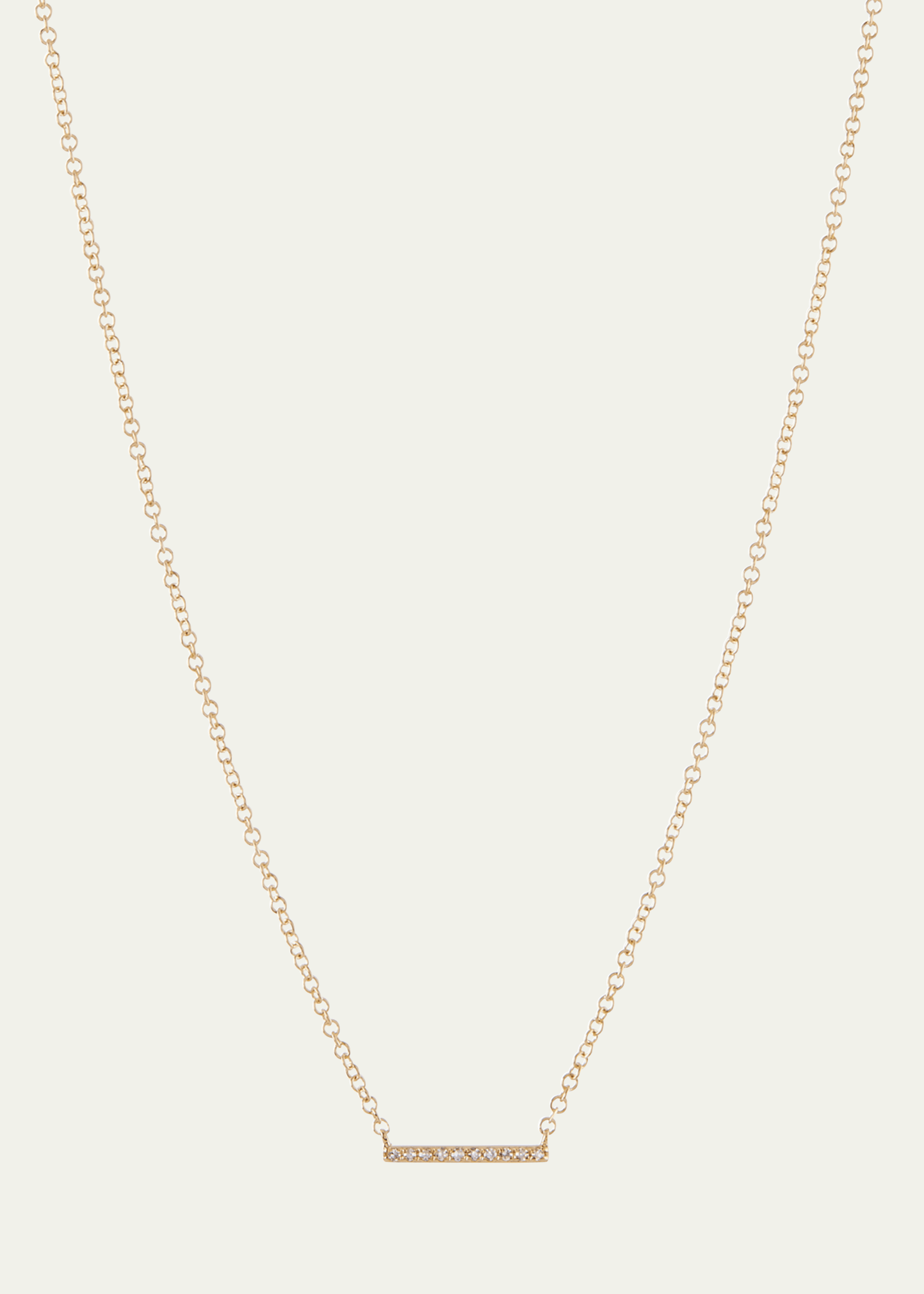 EF Collection Mini Diamond Bar Pendant Necklace