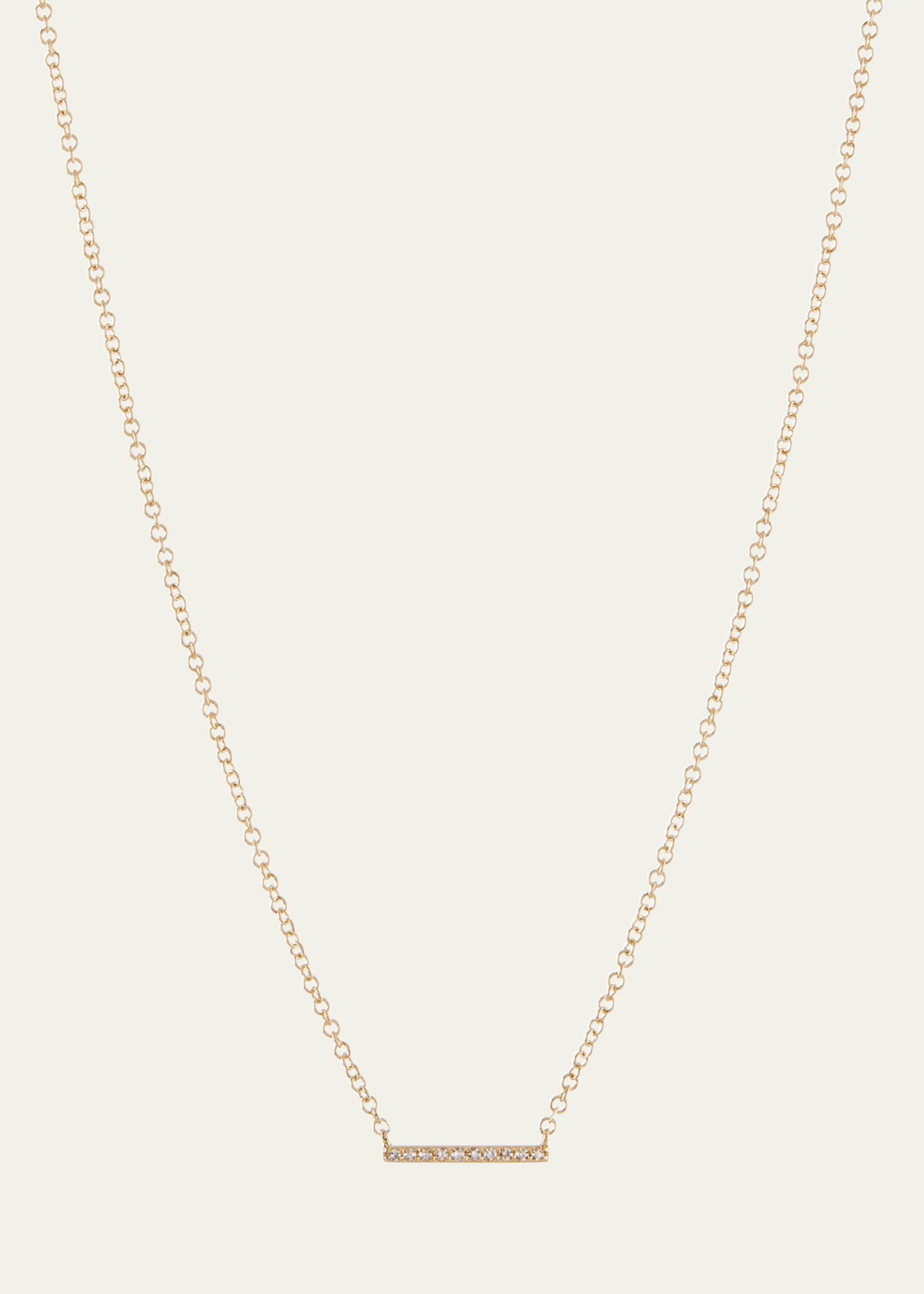 Mini Diamond Bar Pendant Necklace