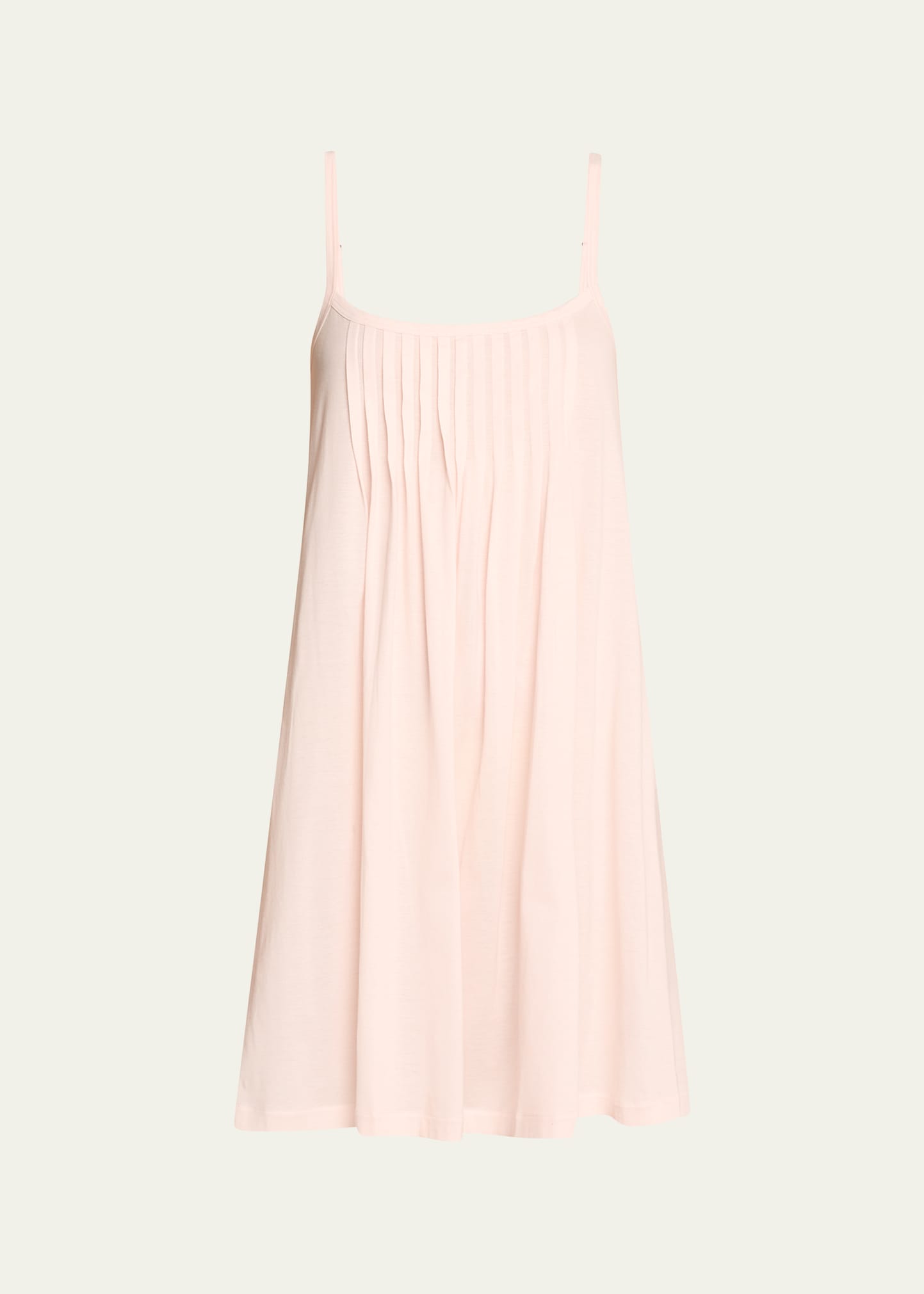 Hanro Juliet Pleated Chemise In Powder Pink