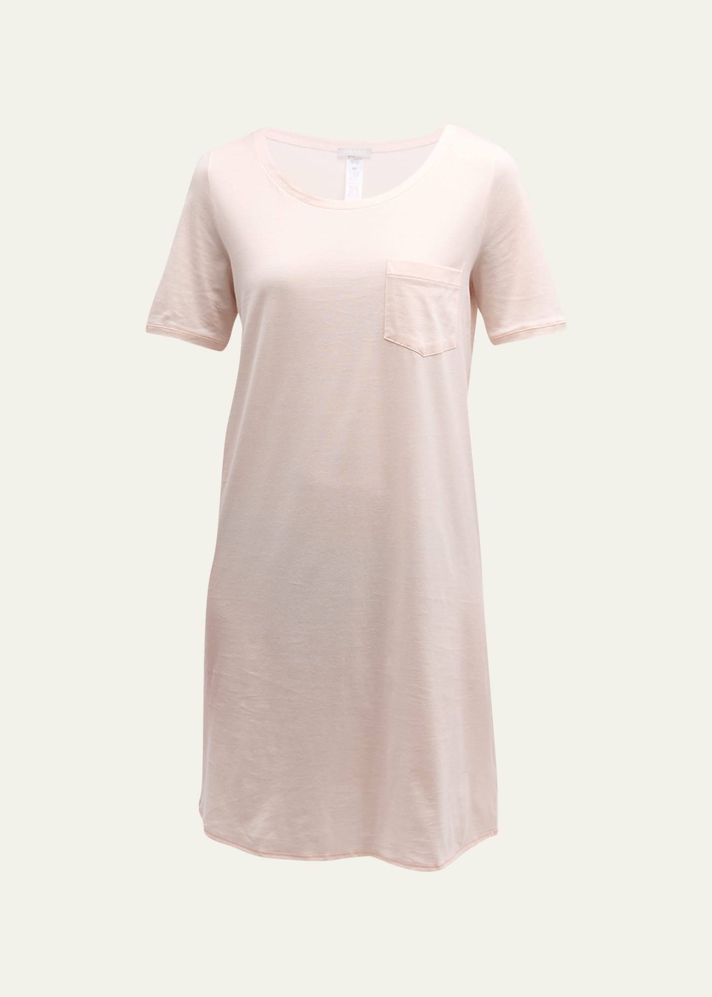 Shop Hanro Cotton Deluxe Short-sleeve Big Sleepshirt In Pink