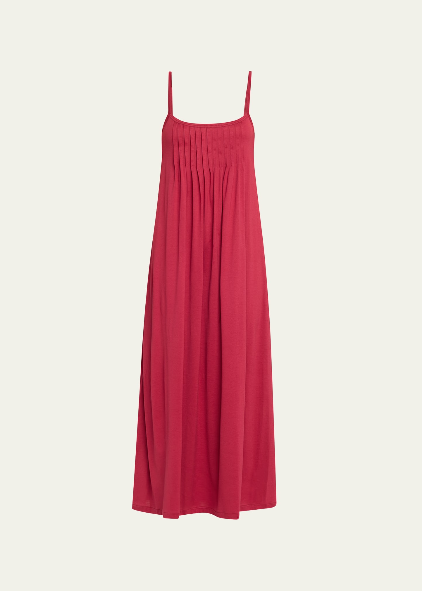 Hanro Juliet Pleated Chemise - Berry Red