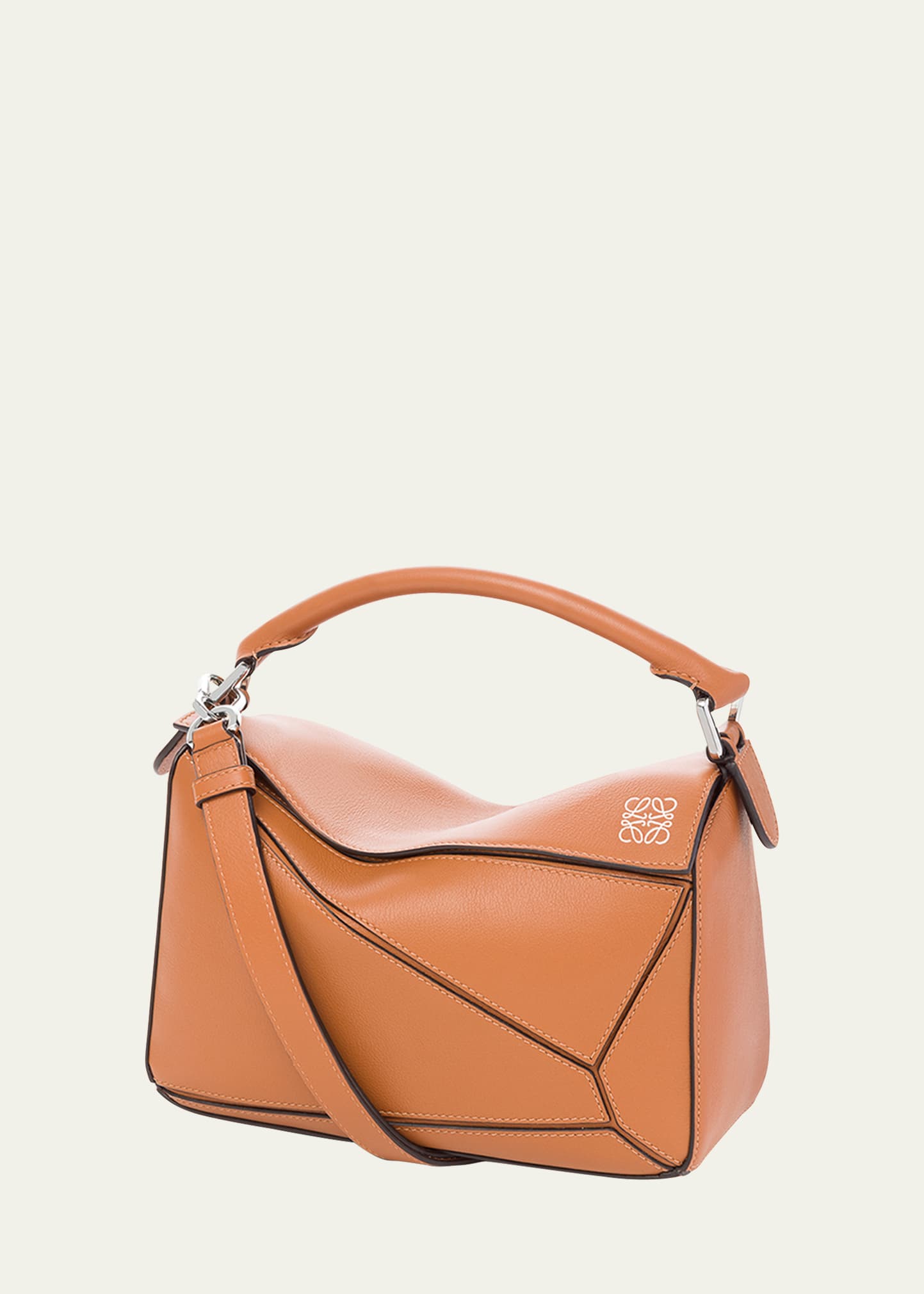 Loewe Small Puzzle Leather Bag In Bright Ochre