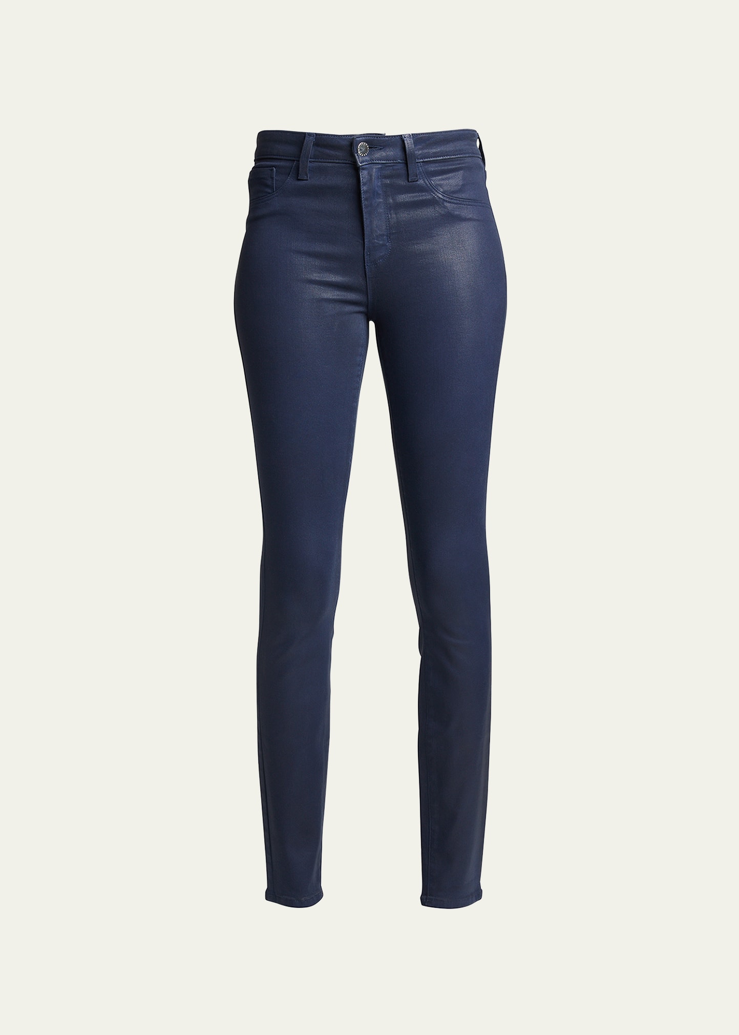 L'Agence Margot High-Rise Coated Skinny Jeans