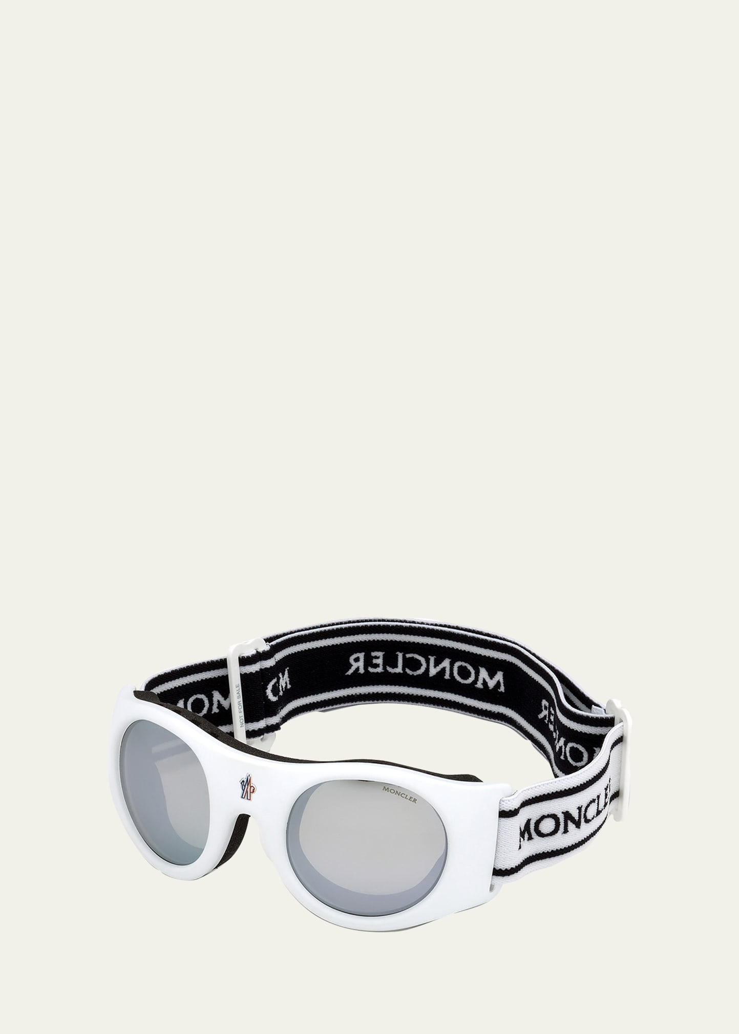 Moncler Lunettes City Goggles In White/black