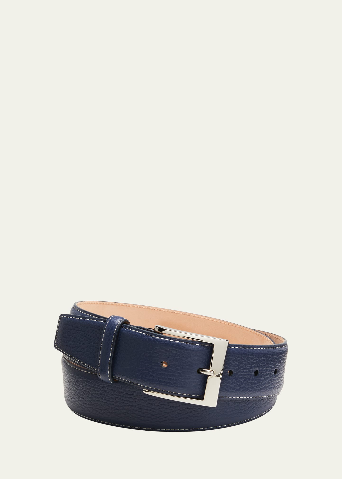 Men's Lagun Grained Leather Belt, 40mm