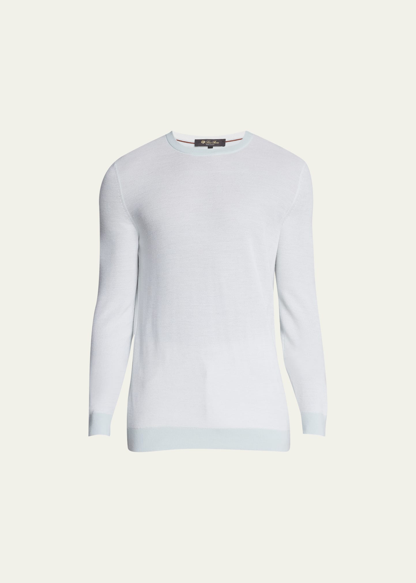 Loro Piana Lightweight Wool-blend Crewneck Sweater In J1gb Breeze Light