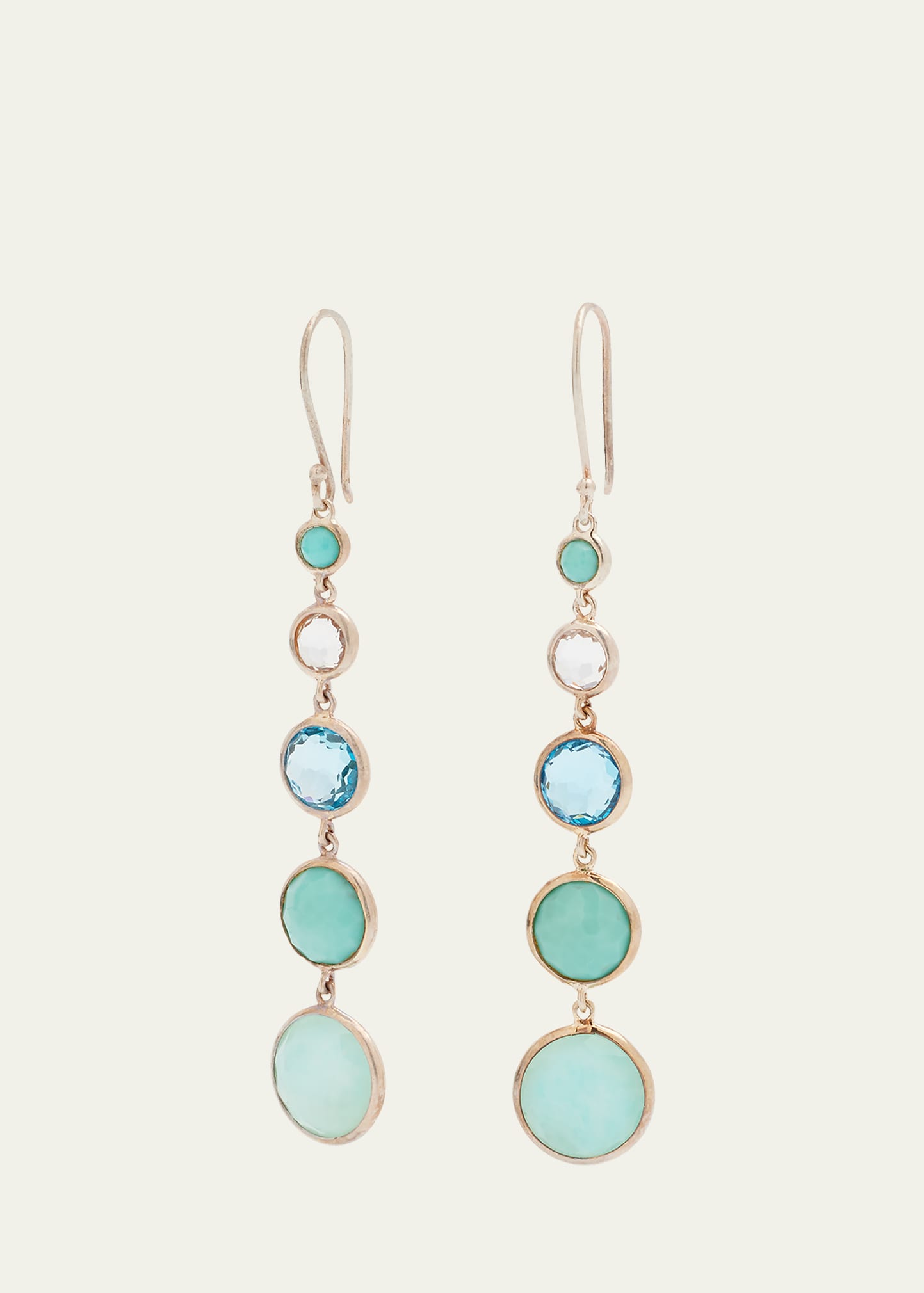 Ippolita Lollitini 5-stone Drop Earrings In Sterling Silver In Waterfall