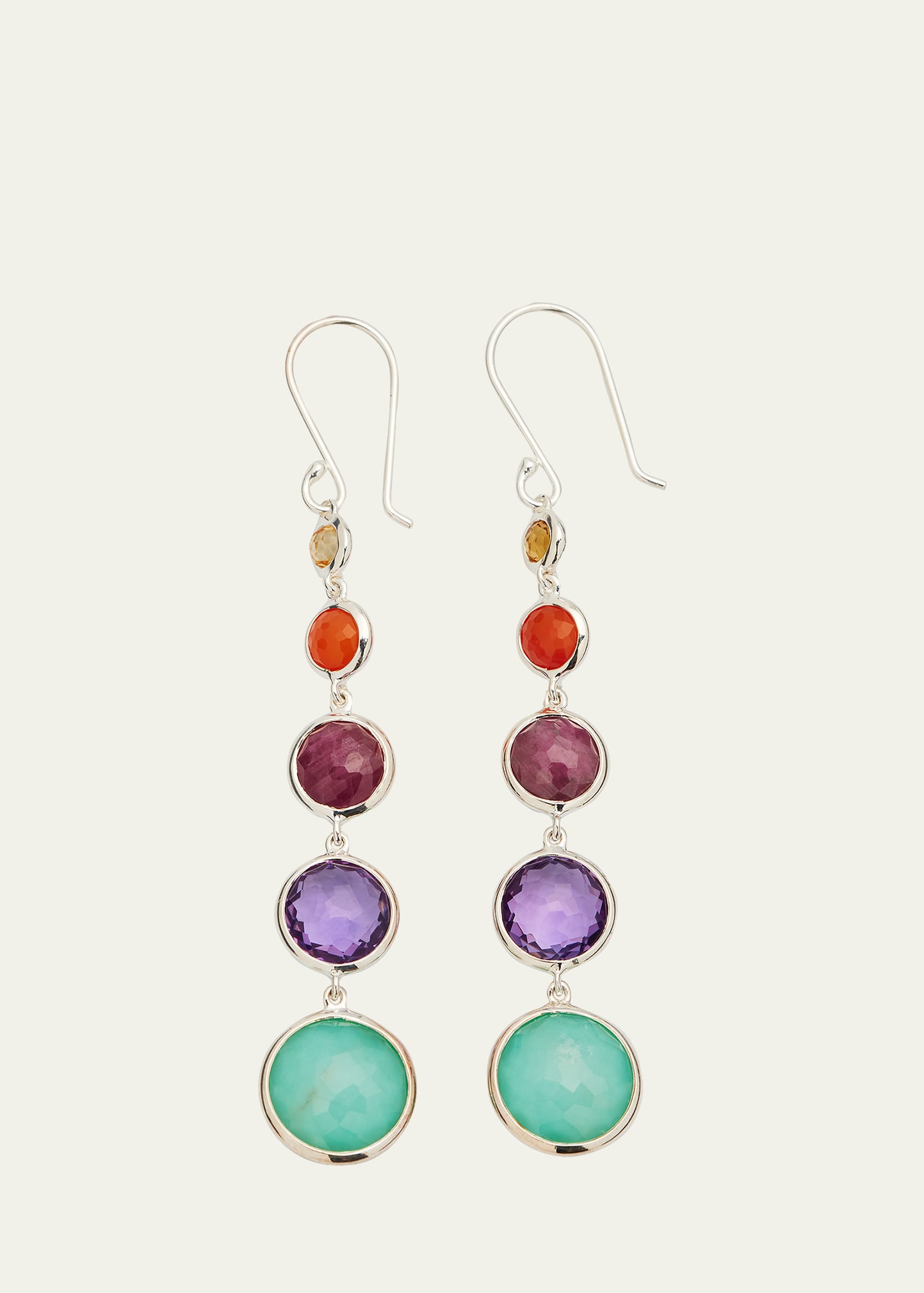 Ippolita Lollipop Lollitini Sterling Silver & Multi-stone 5-drop Earrings In Multi