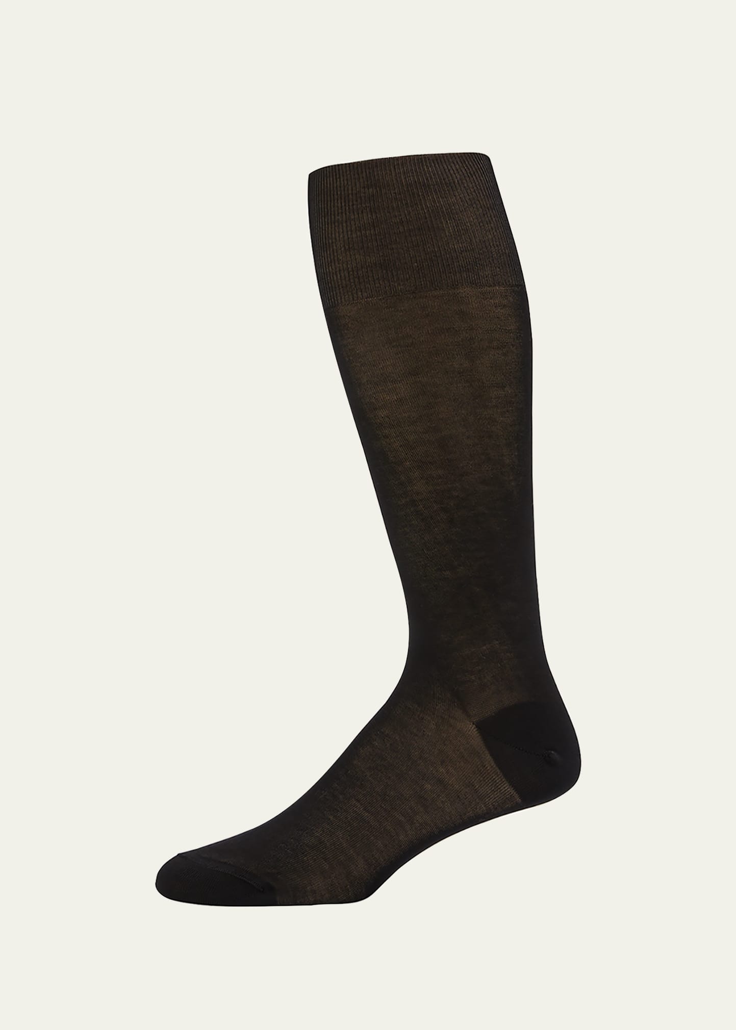 Bresciani Men's Knit Over-calf Socks In Black