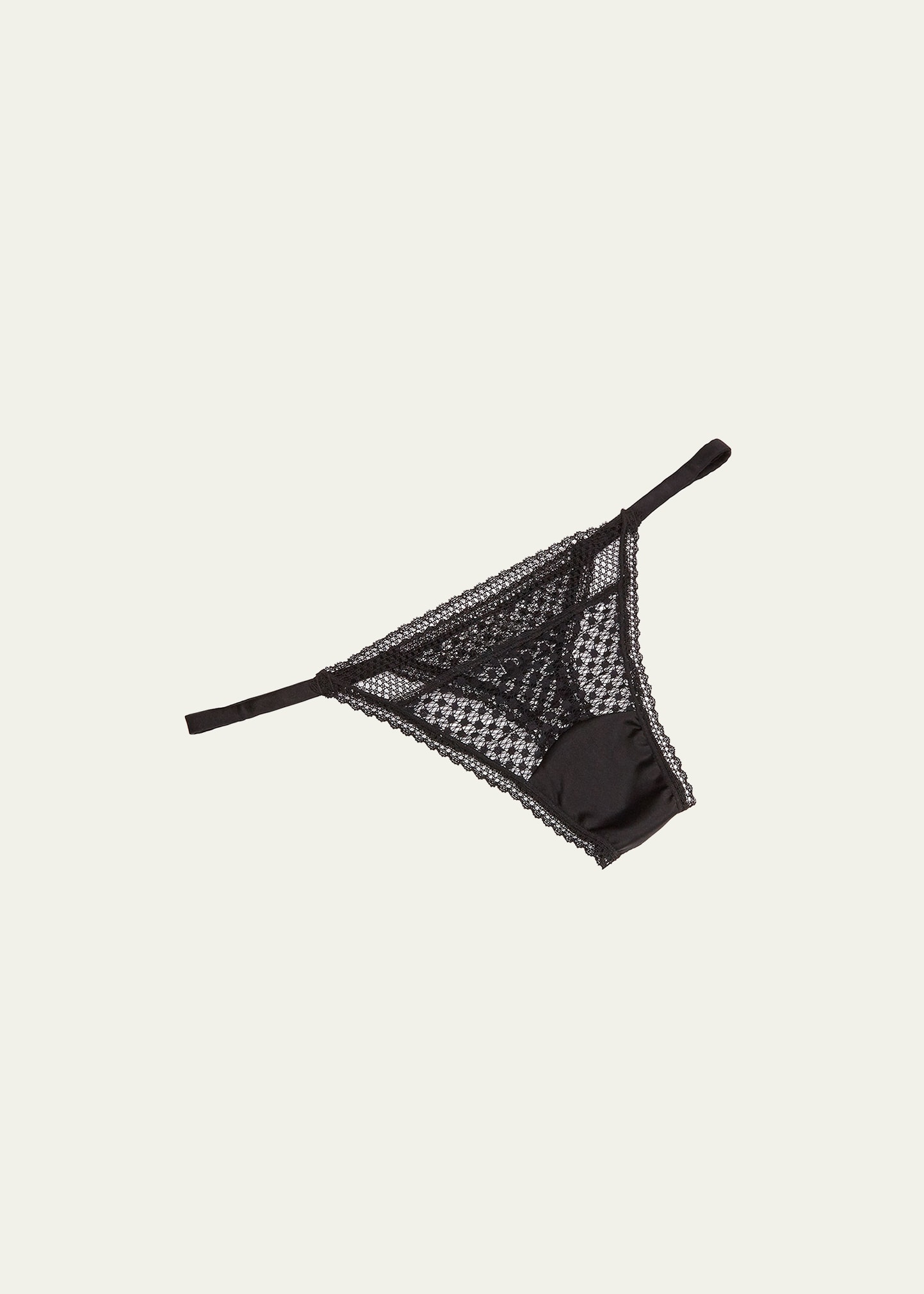 Else Bella Lace String Thong In Black