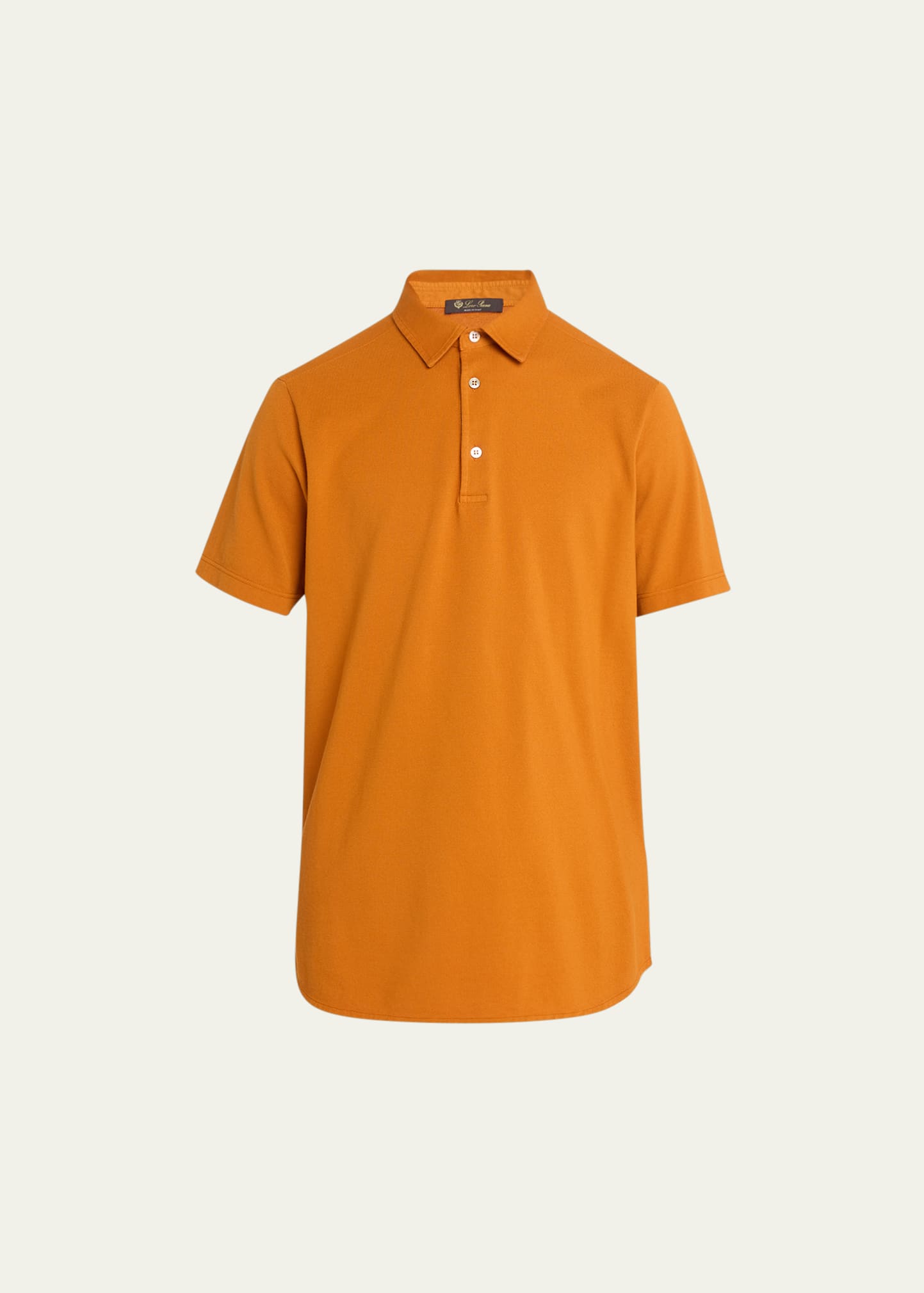 Loro Piana 3-button Cotton Polo Shirt In L08a Spessartite