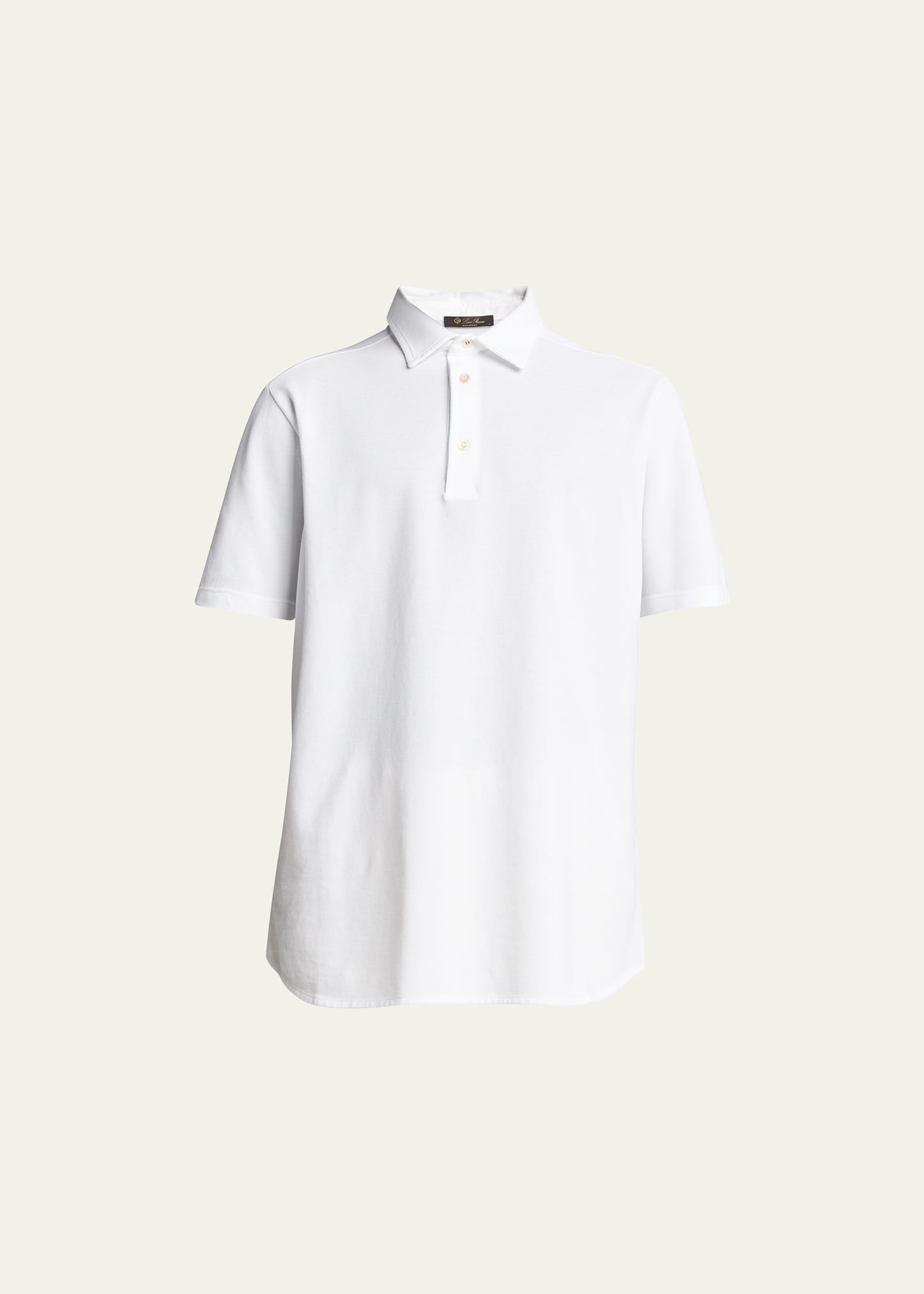 Loro Piana 3-button Cotton Polo Shirt In Gray