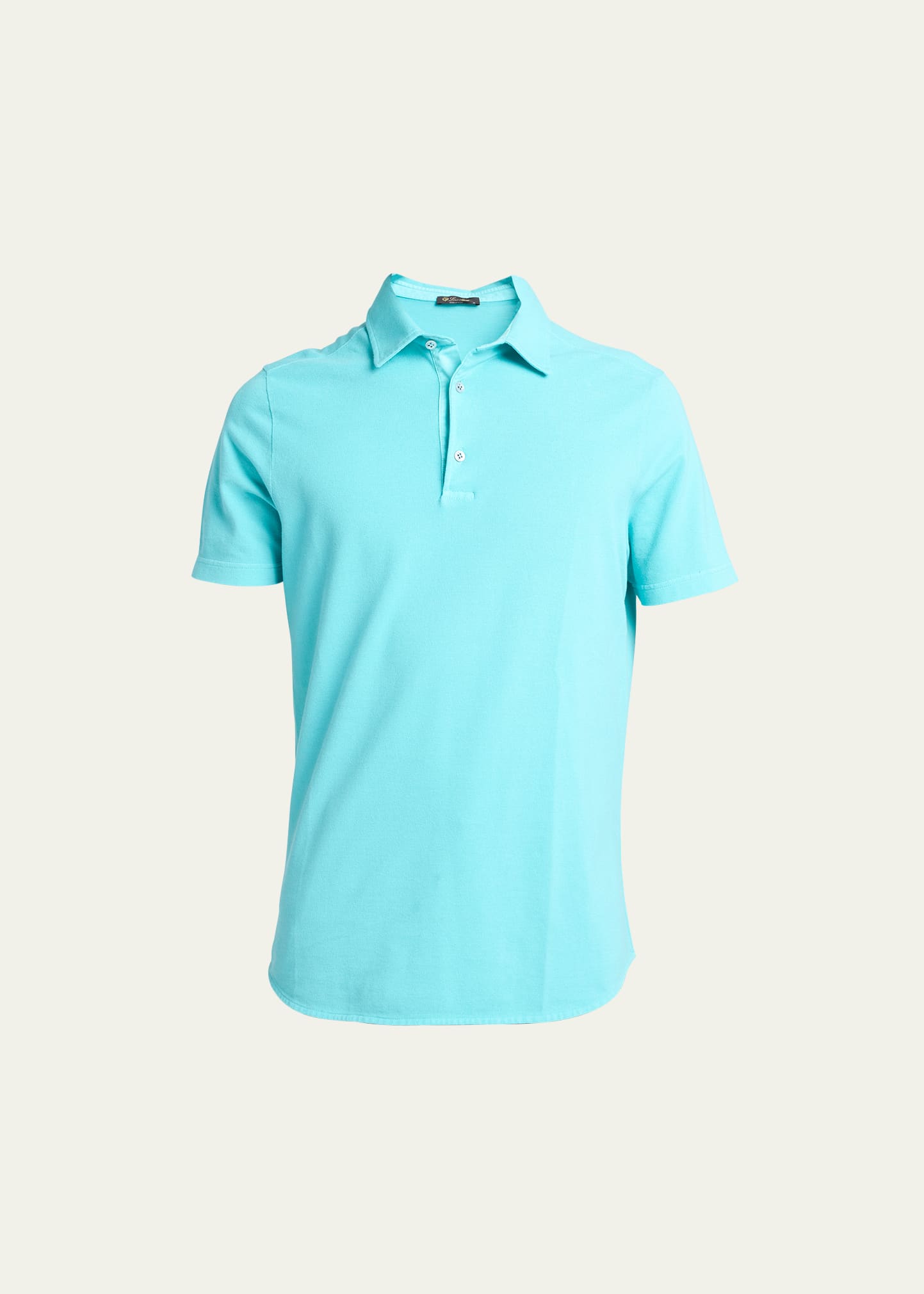 Loro Piana 3-button Cotton Polo Shirt In R06m Argilla