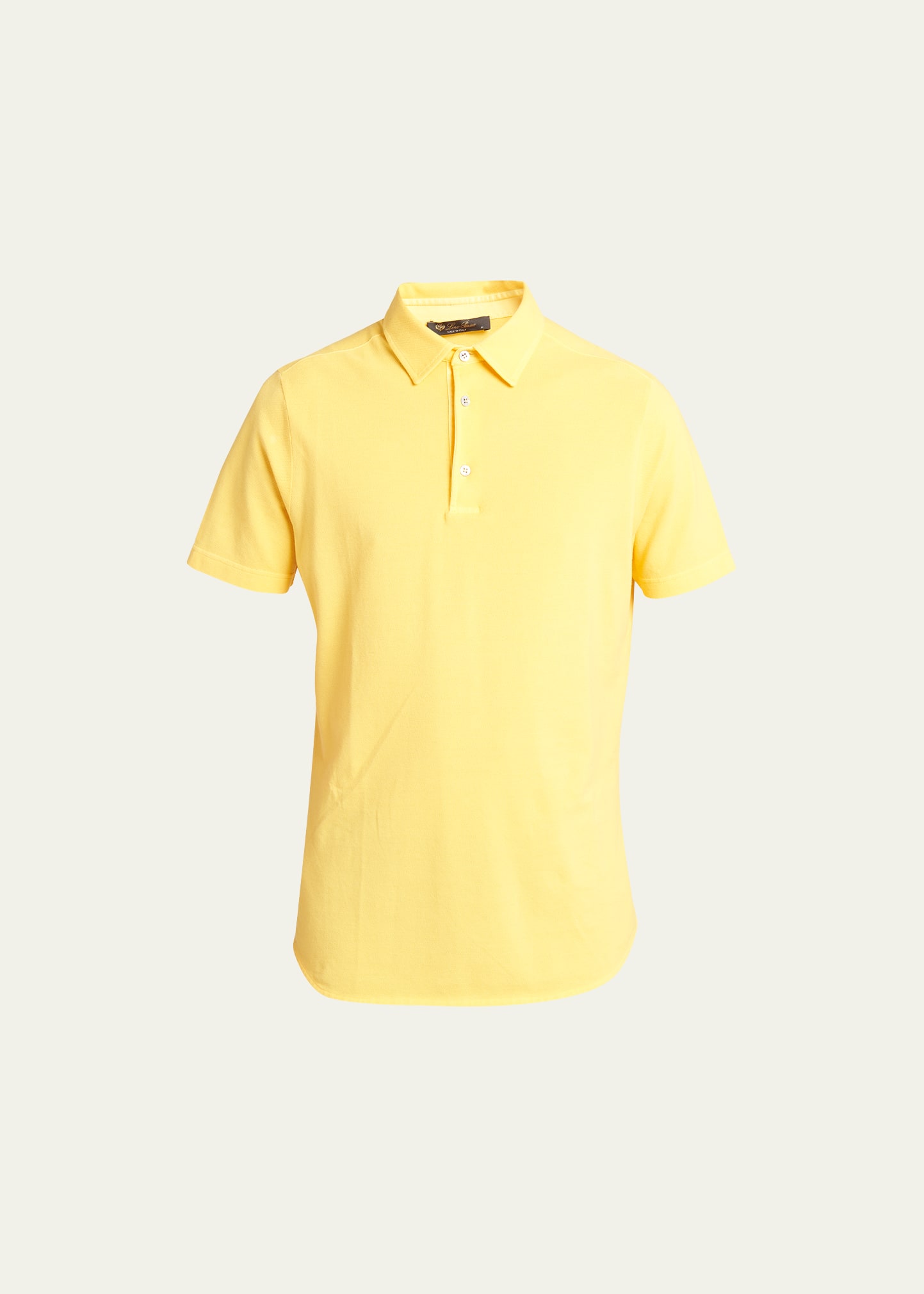 Loro Piana 3-button Cotton Polo Shirt In 209s Greek Amber