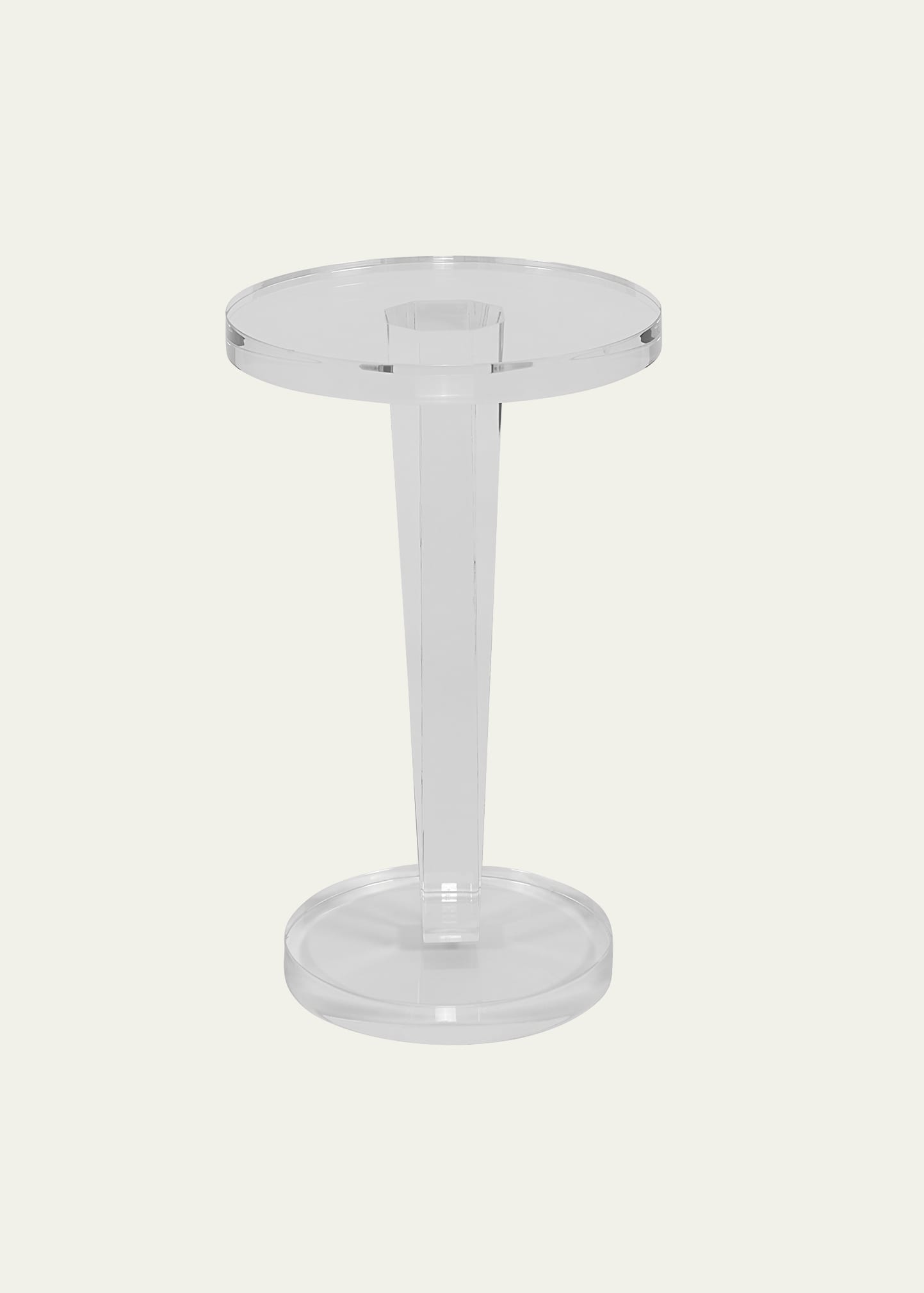 Interlude Home Lisette Acrylic Round Side Table In Clear