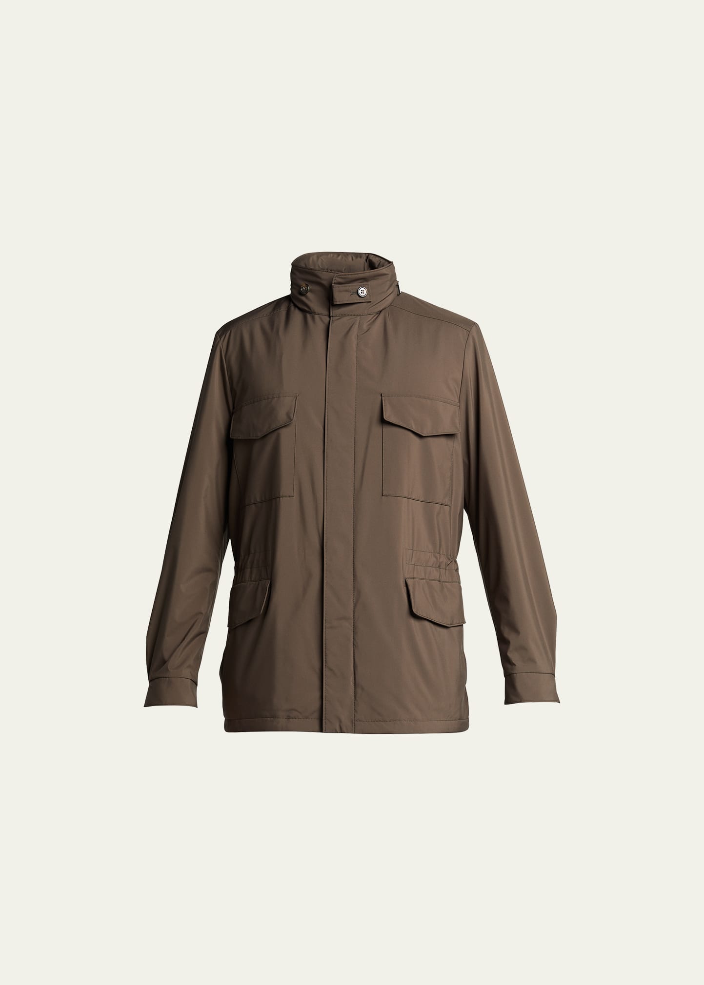 Loro Piana Men's Traveler Windmate Storm System Jacket In H0j6 Smoke Tree