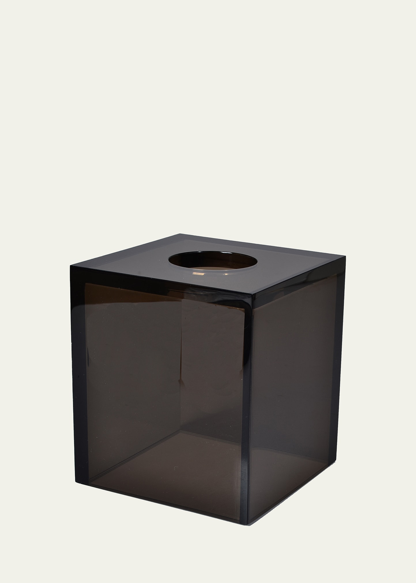 Mike & Ally Smoked Ice Lucite Tissue Box In Black