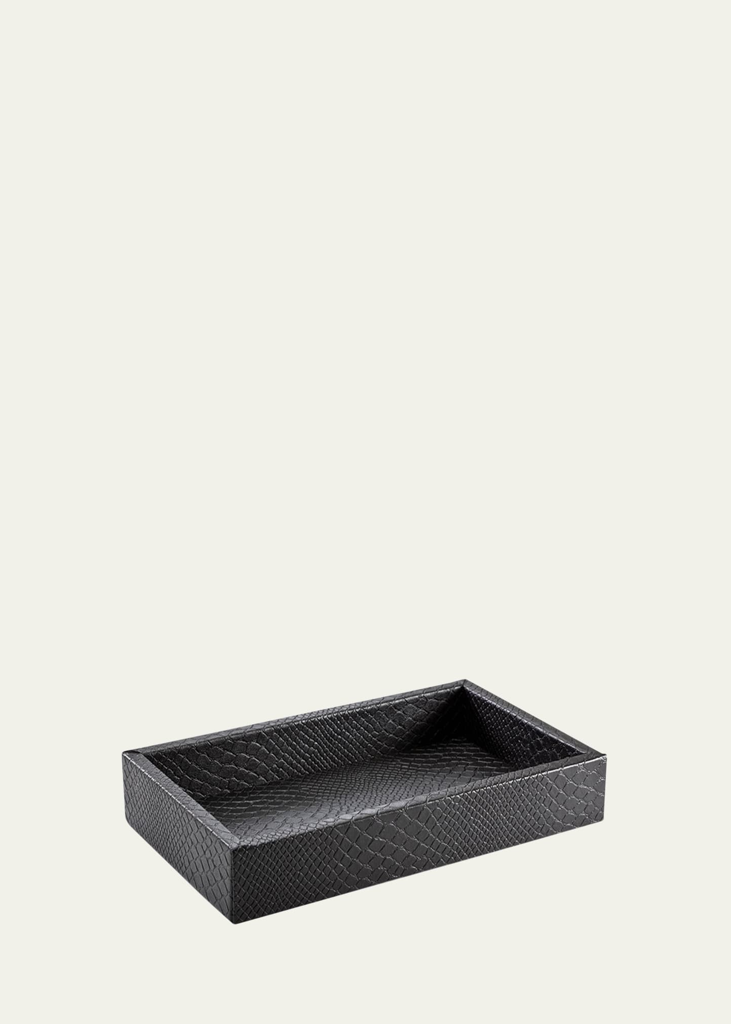 Labrazel Conda Silver Towel Tray In Black