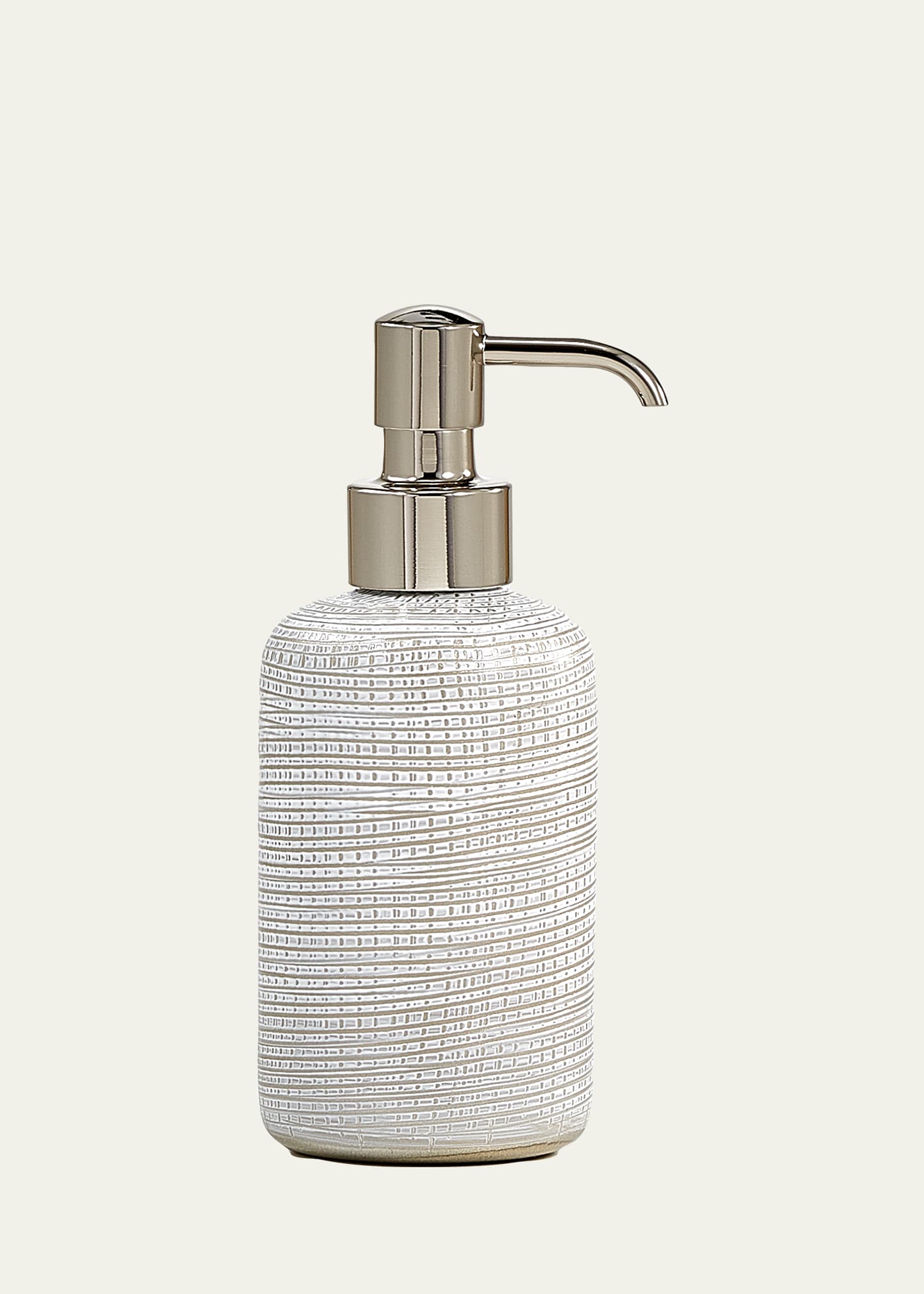 Labrazel Woven Platinum Pump Dispenser In Polished Nickel