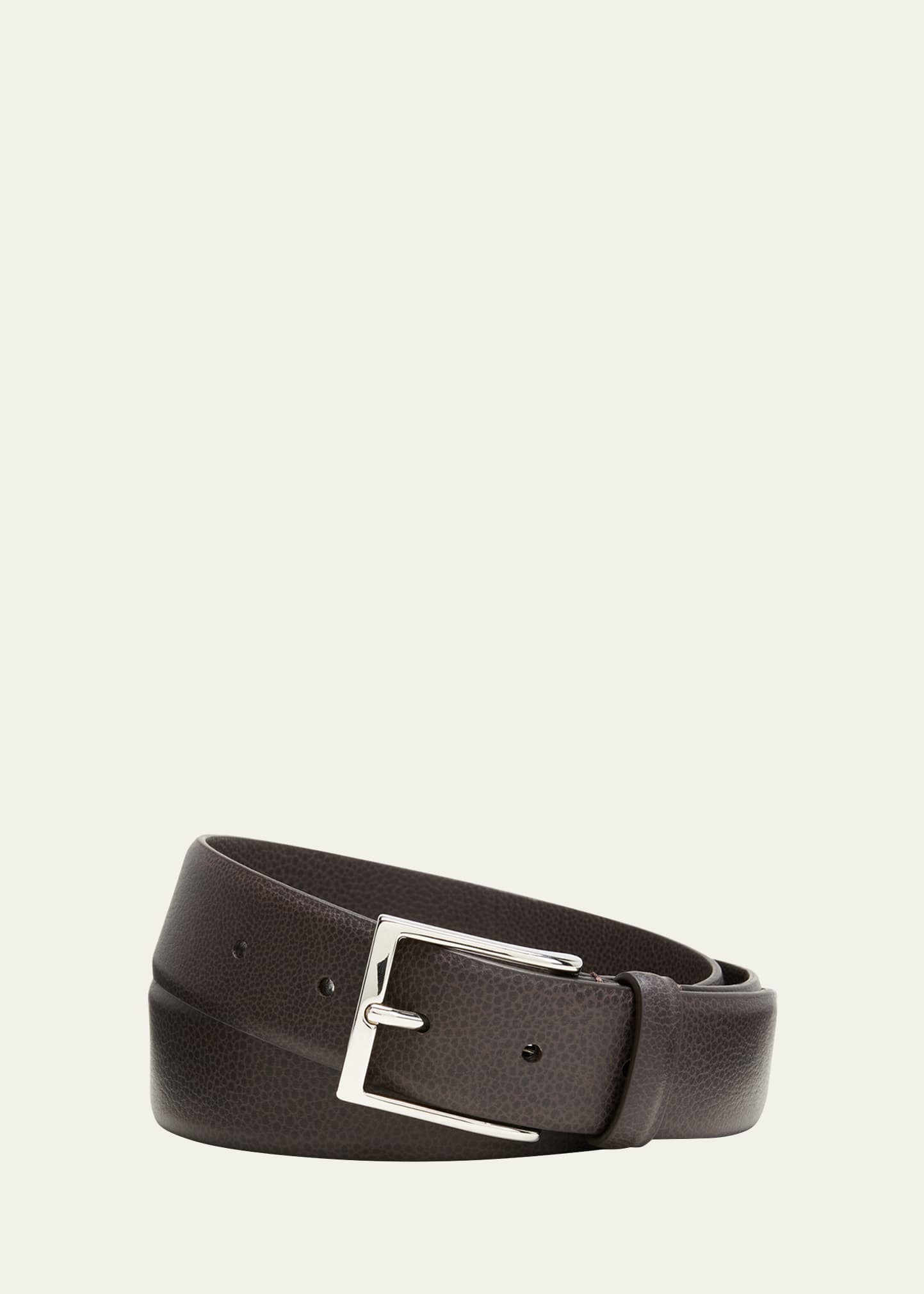 Men's Galuchat Grained Leather Belt, 35mm