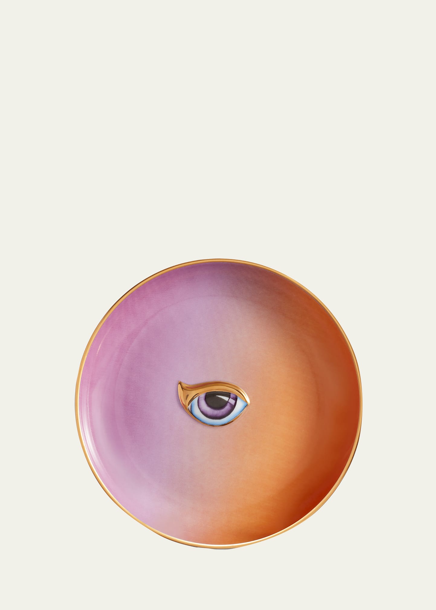 Shop L'objet Lito-eye Canape Plate In Purple/orange