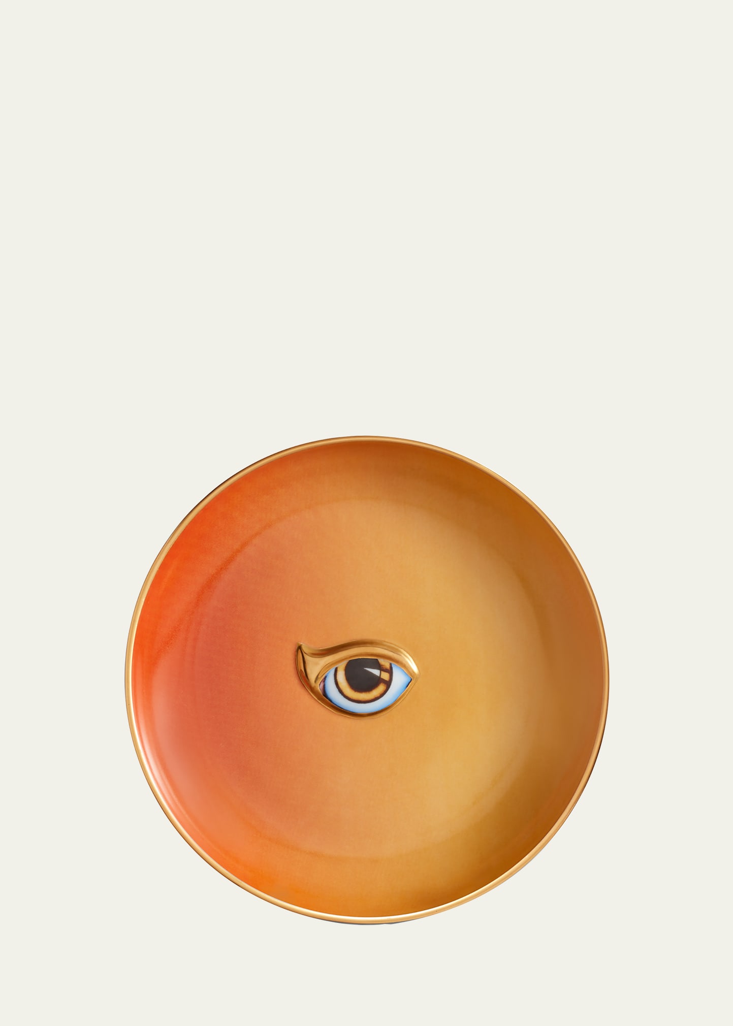 Shop L'objet Lito-eye Canape Plate In Orange/yellow