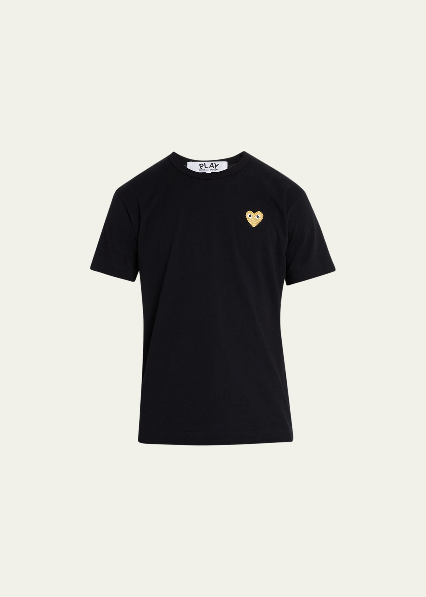 Comme Des Garçons Men's Small Heart T-shirt In Black - 1