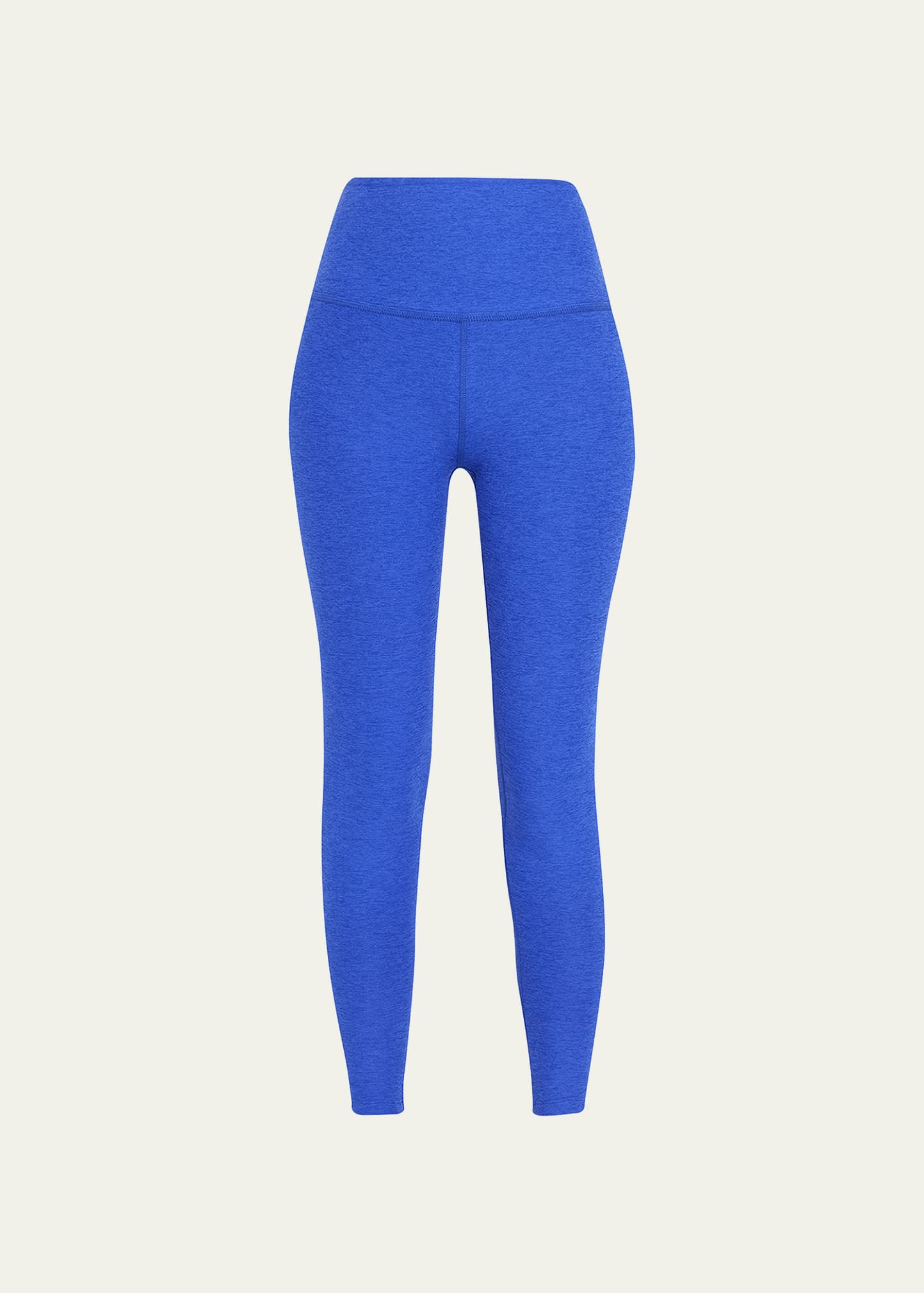 Beyond Yoga Caught In The Midi High-waist Space-dye Leggings In Sapphire Blue Hea