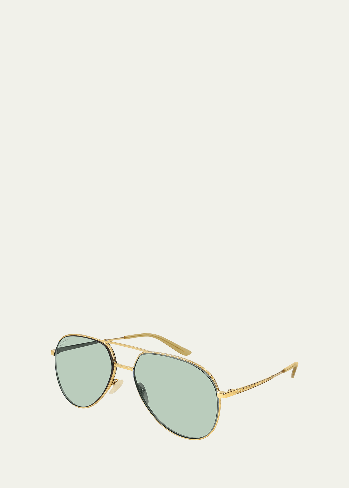 Engraved Metal Aviator Sunglasses