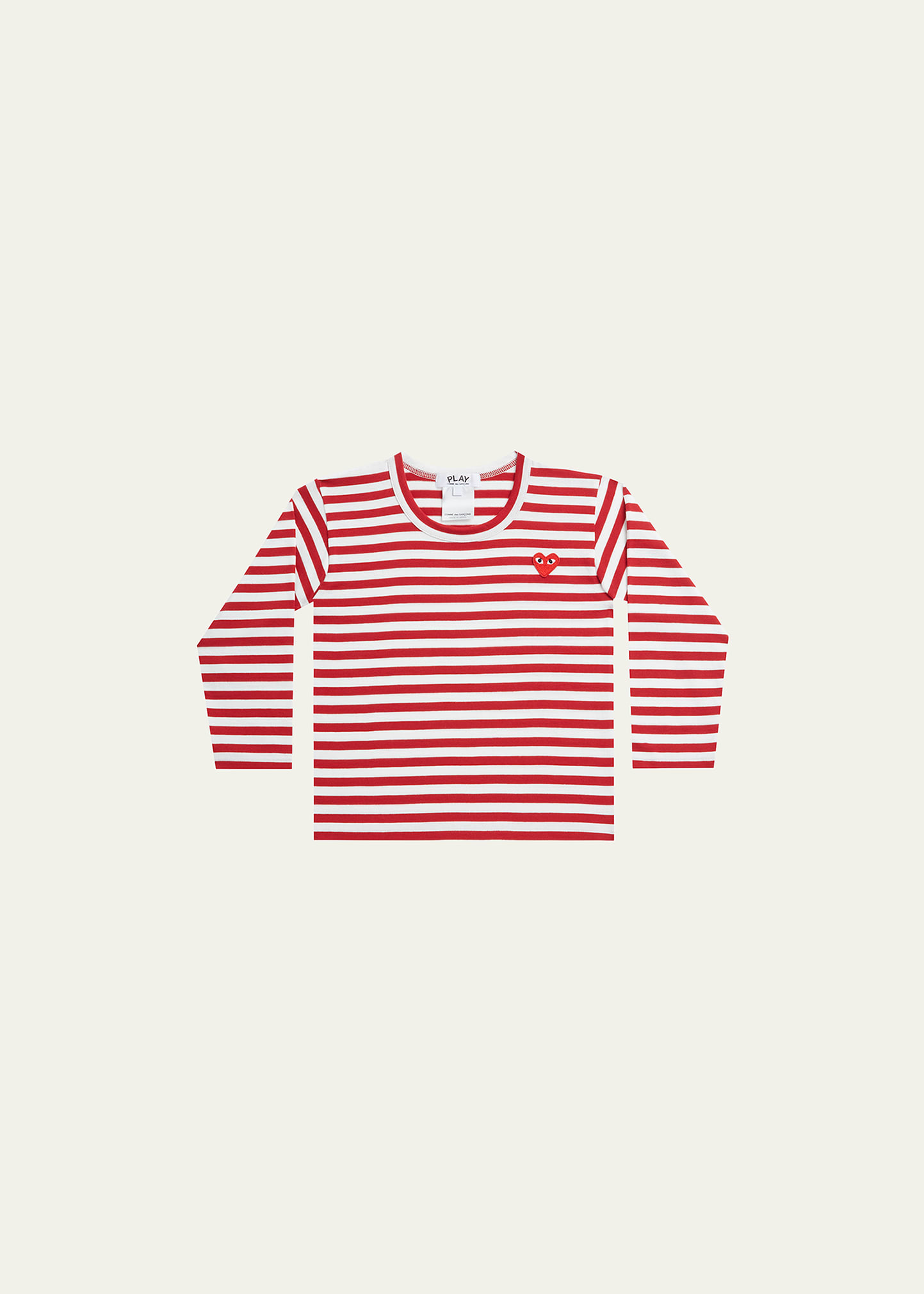Comme Des Garçons Play Striped T-shirt In Red